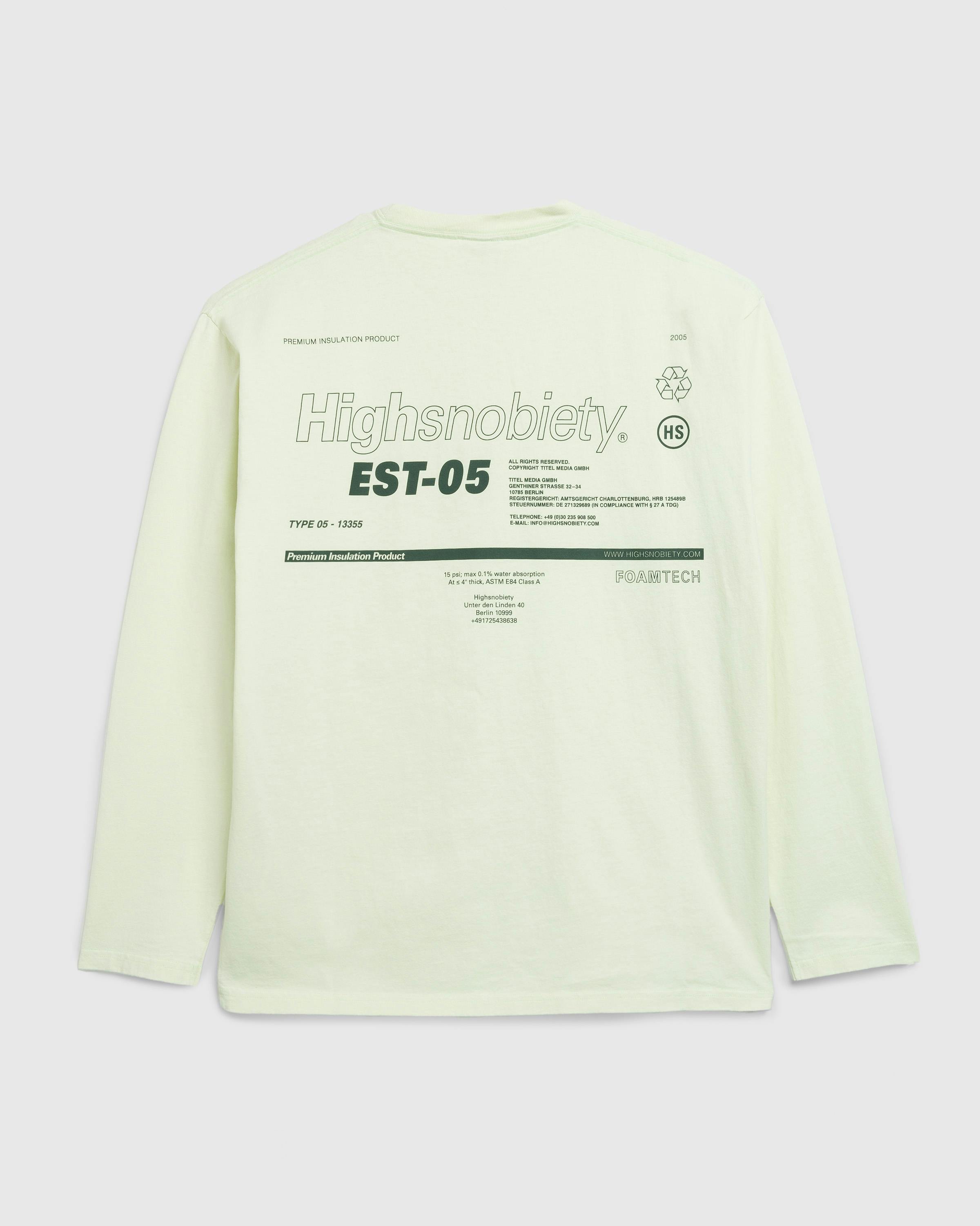 Highsnobiety – Berlin L/S T-Shirt - Longsleeves - Green - Image 1