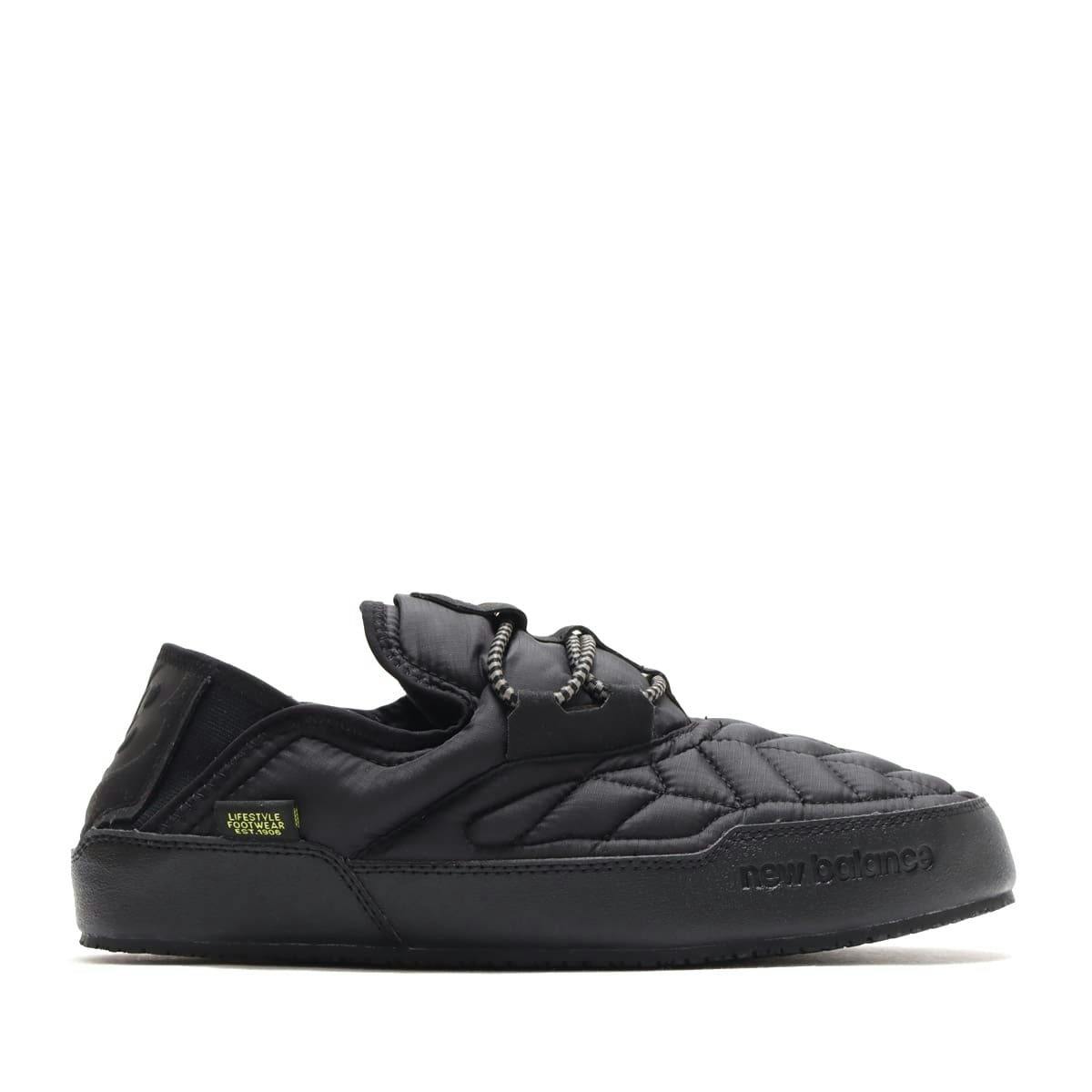 new balance sleeping moc puffer slip on shoe in black