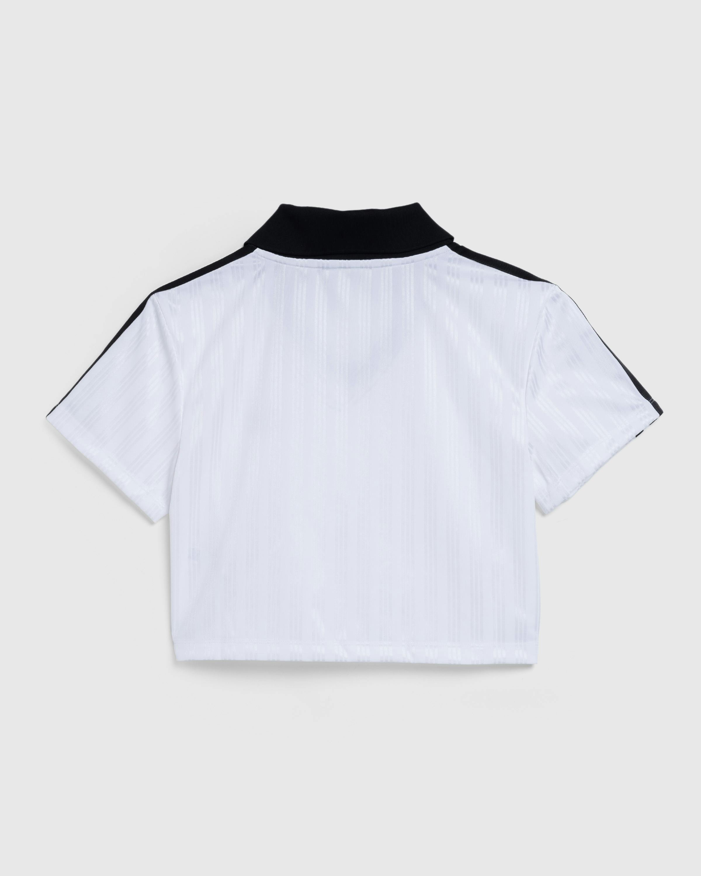 adidas – V-Neck Crop Polo Shirt - Polos - White - Image 2