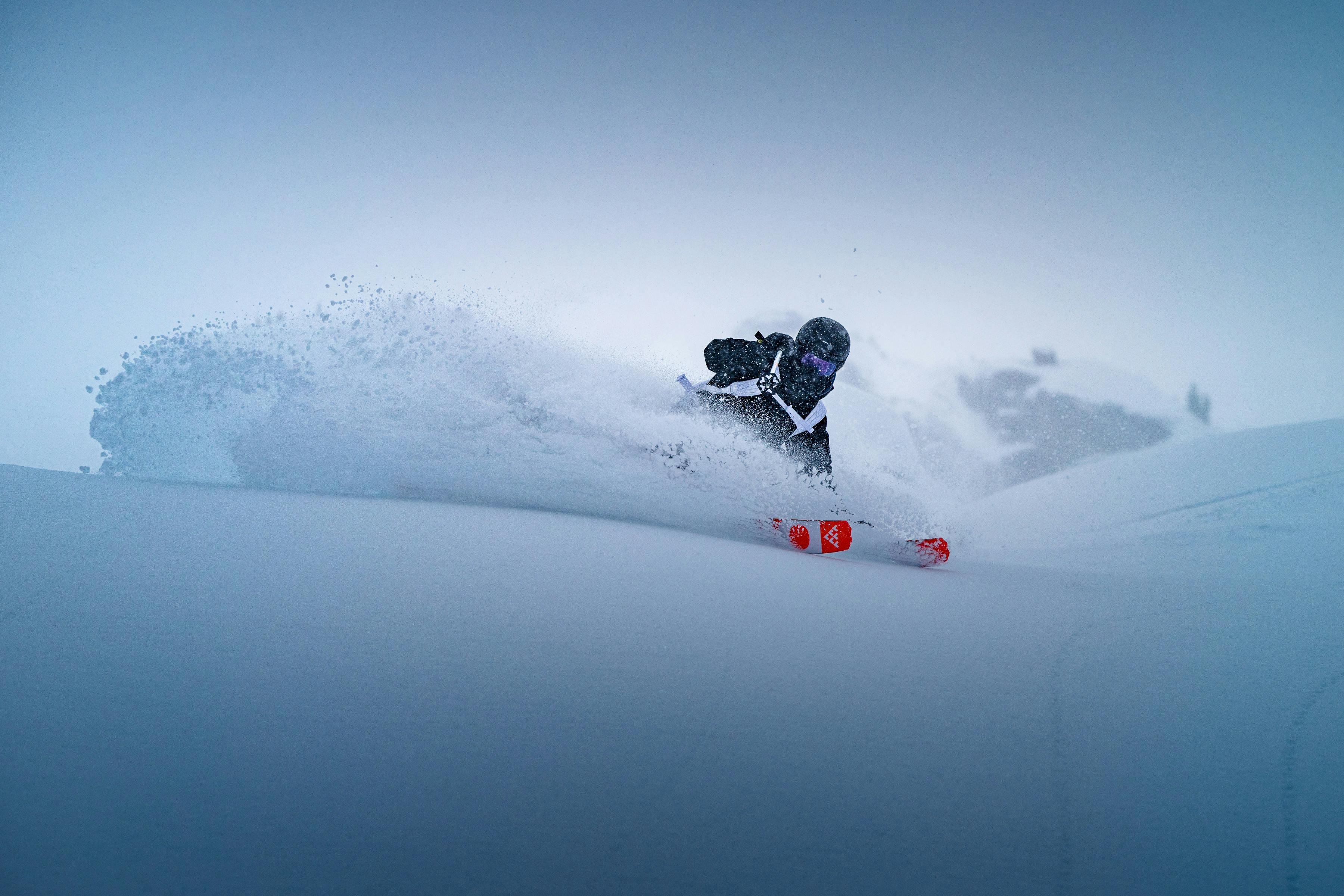 Skiers in Black Crows