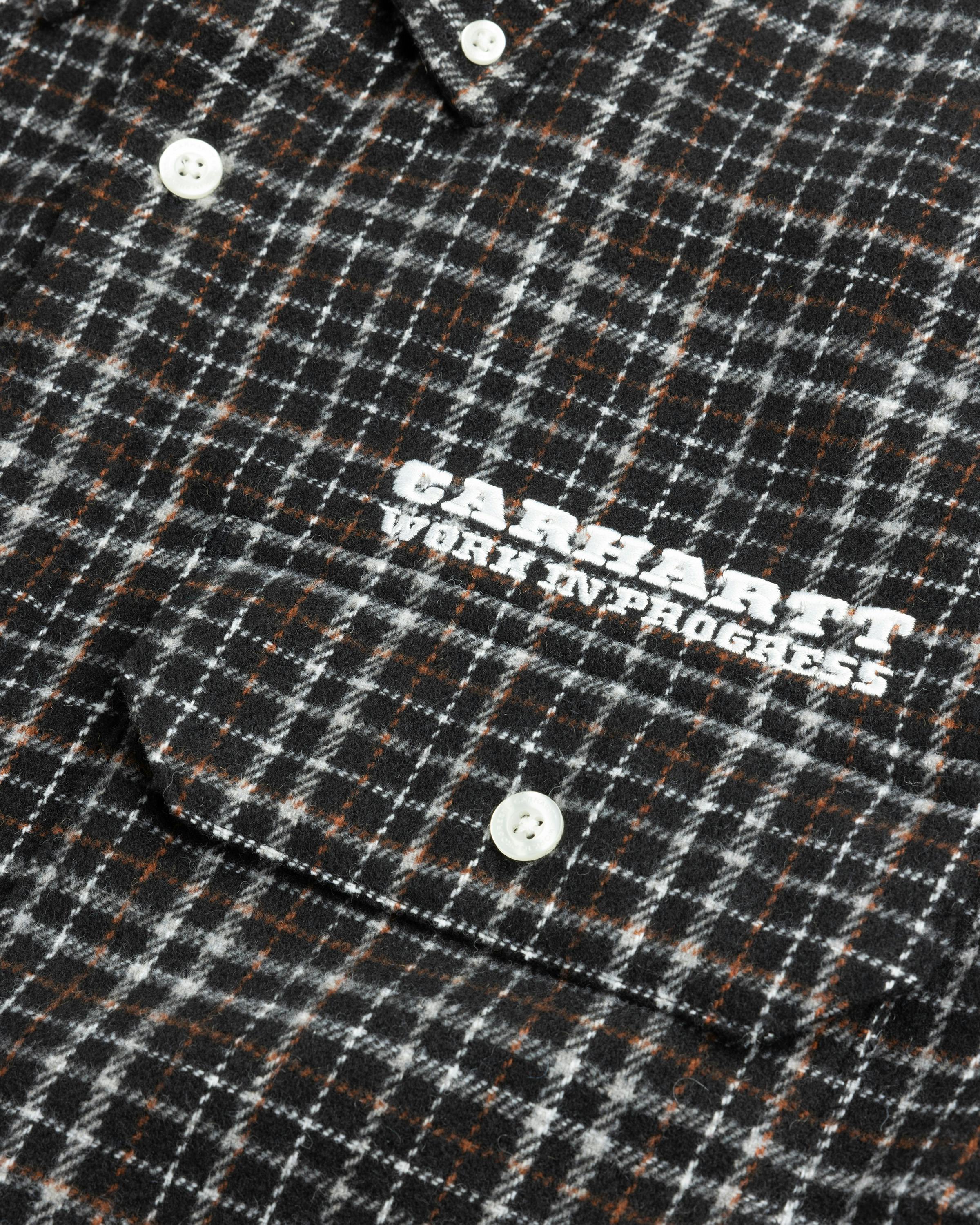 Carhartt WIP – L/S Runaway Millett Check Shirt - Longsleeves - Black - Image 3