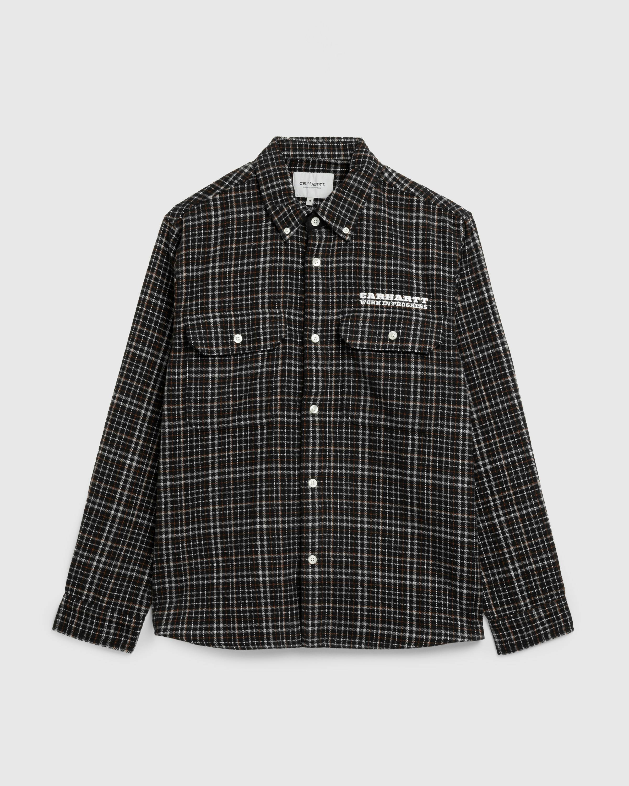 Carhartt WIP – L/S Runaway Millett Check Shirt - Longsleeves - Black - Image 1