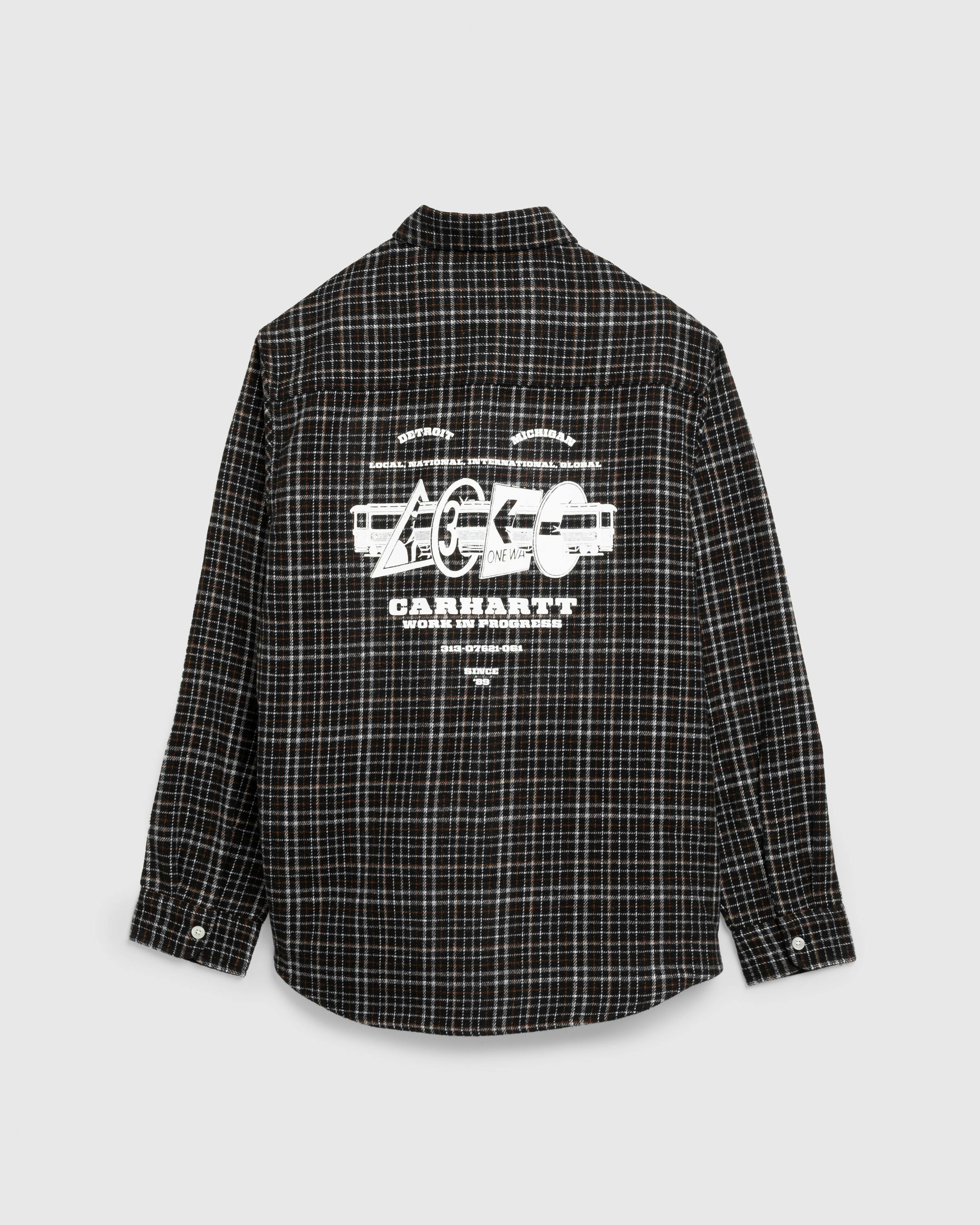 Carhartt WIP – L/S Runaway Millett Check Shirt - Longsleeves - Black - Image 2