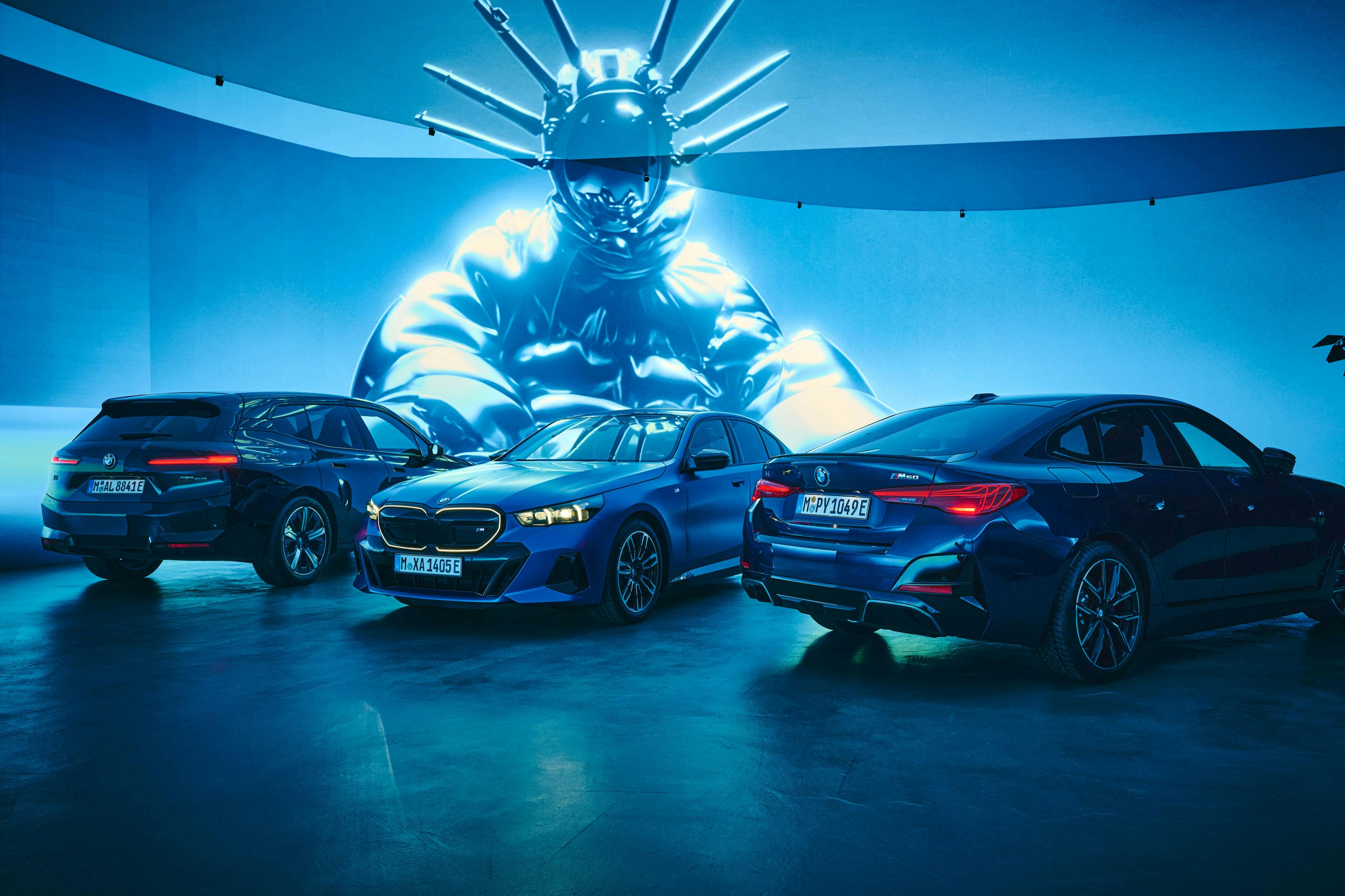 Futuristic image of BMW cars