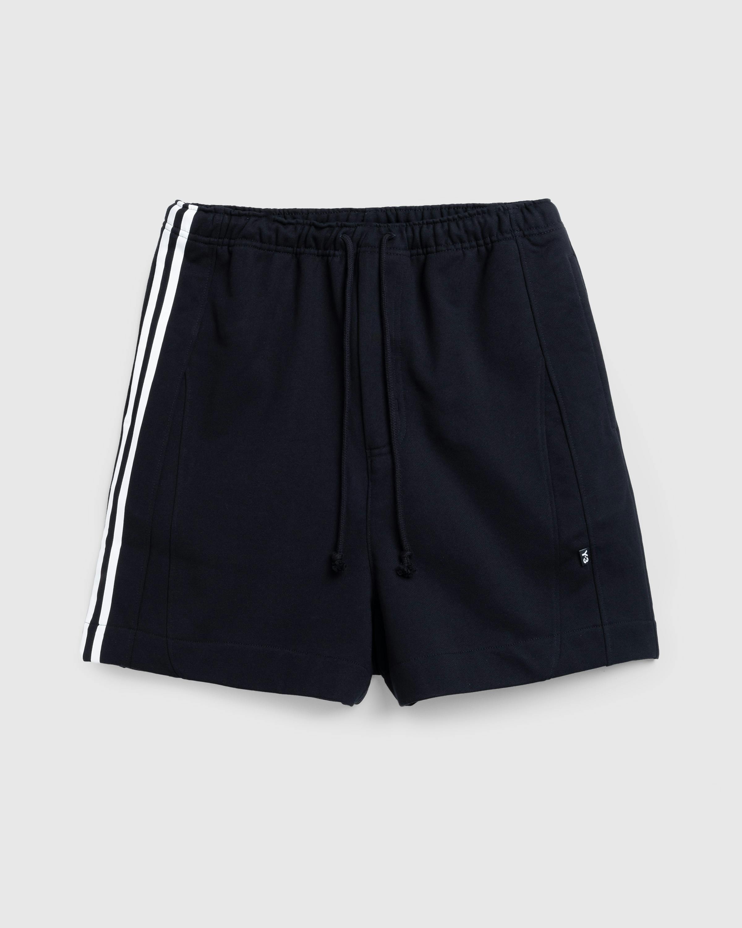 Y-3 – French Terry Cut Line Shorts - Active Pants - Black - Image 1