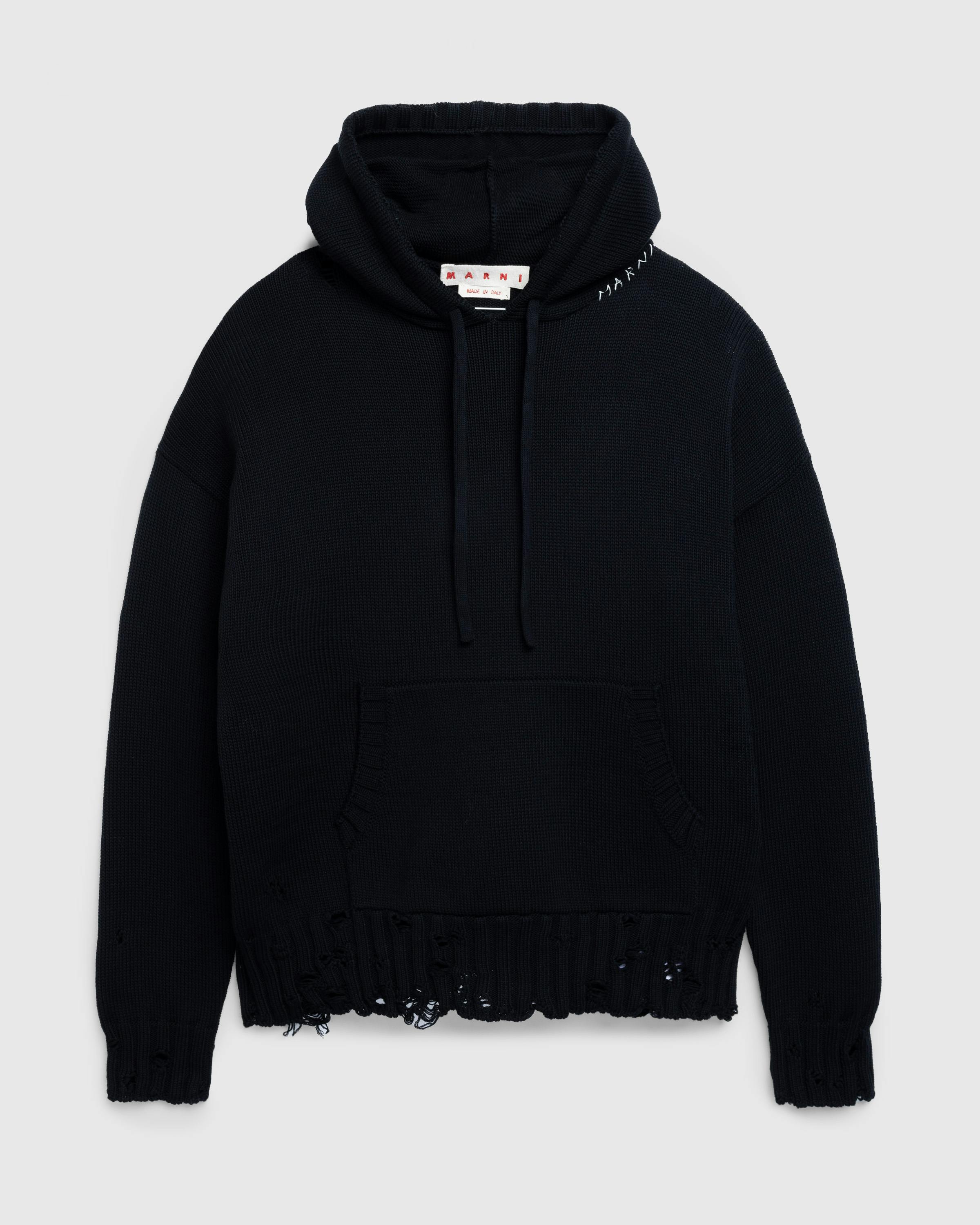 Marni – Roundneck Sweater - Crewnecks - Black - Image 1