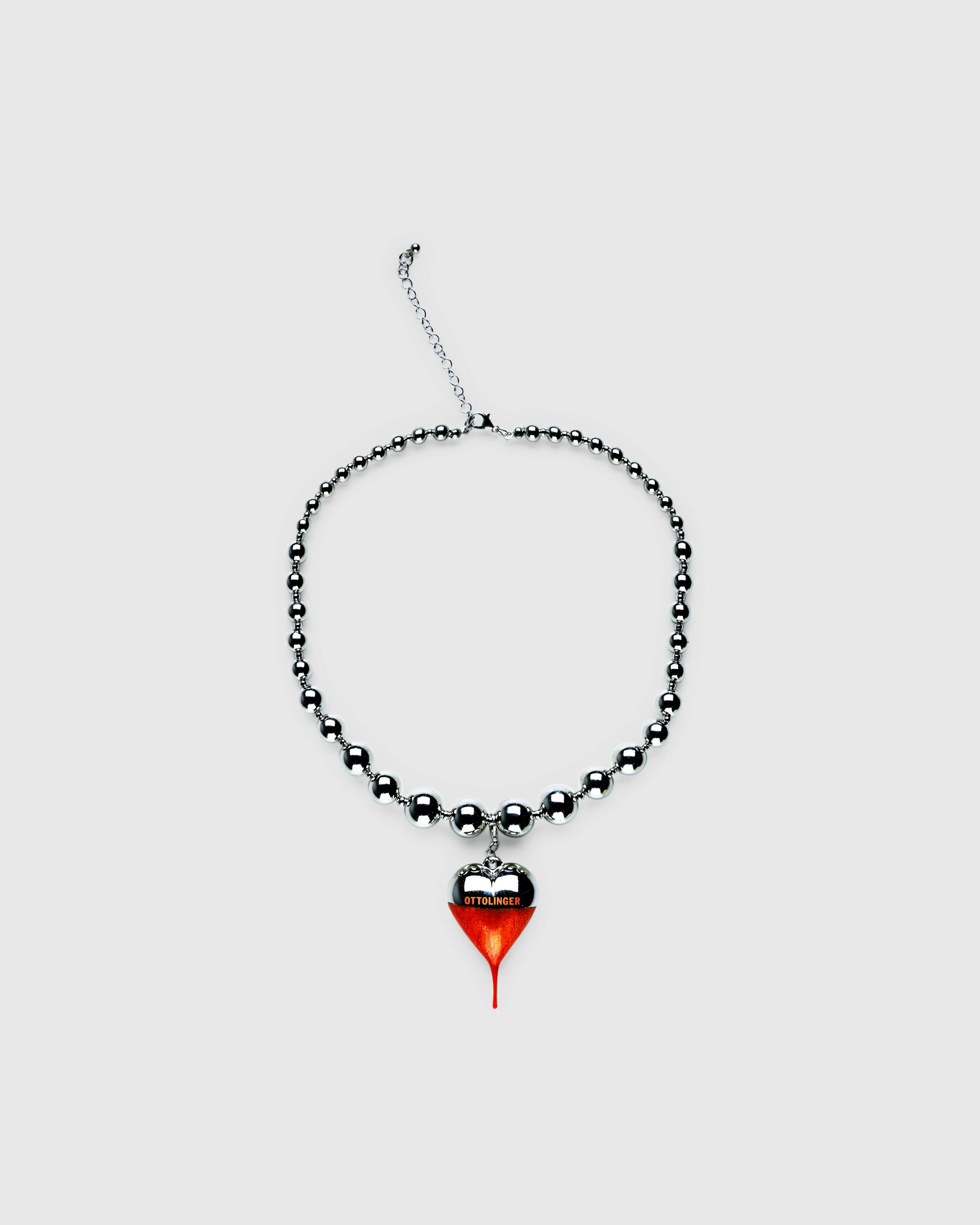 Ottolinger – Otto Heart Necklace - Necklaces - Silver - Image 1