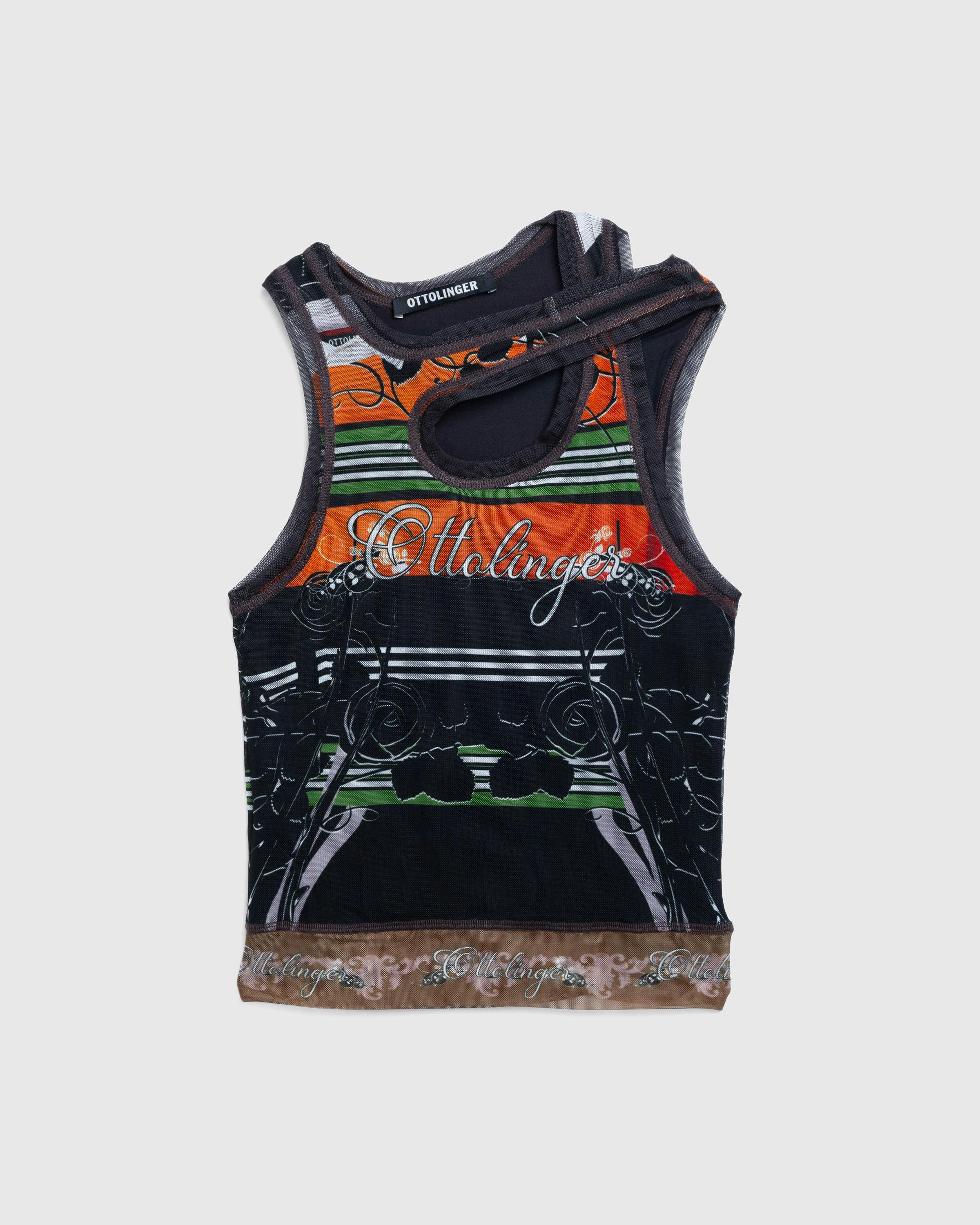 Ottolinger – Mesh Tank Top - Tank Tops - Black - Image 1