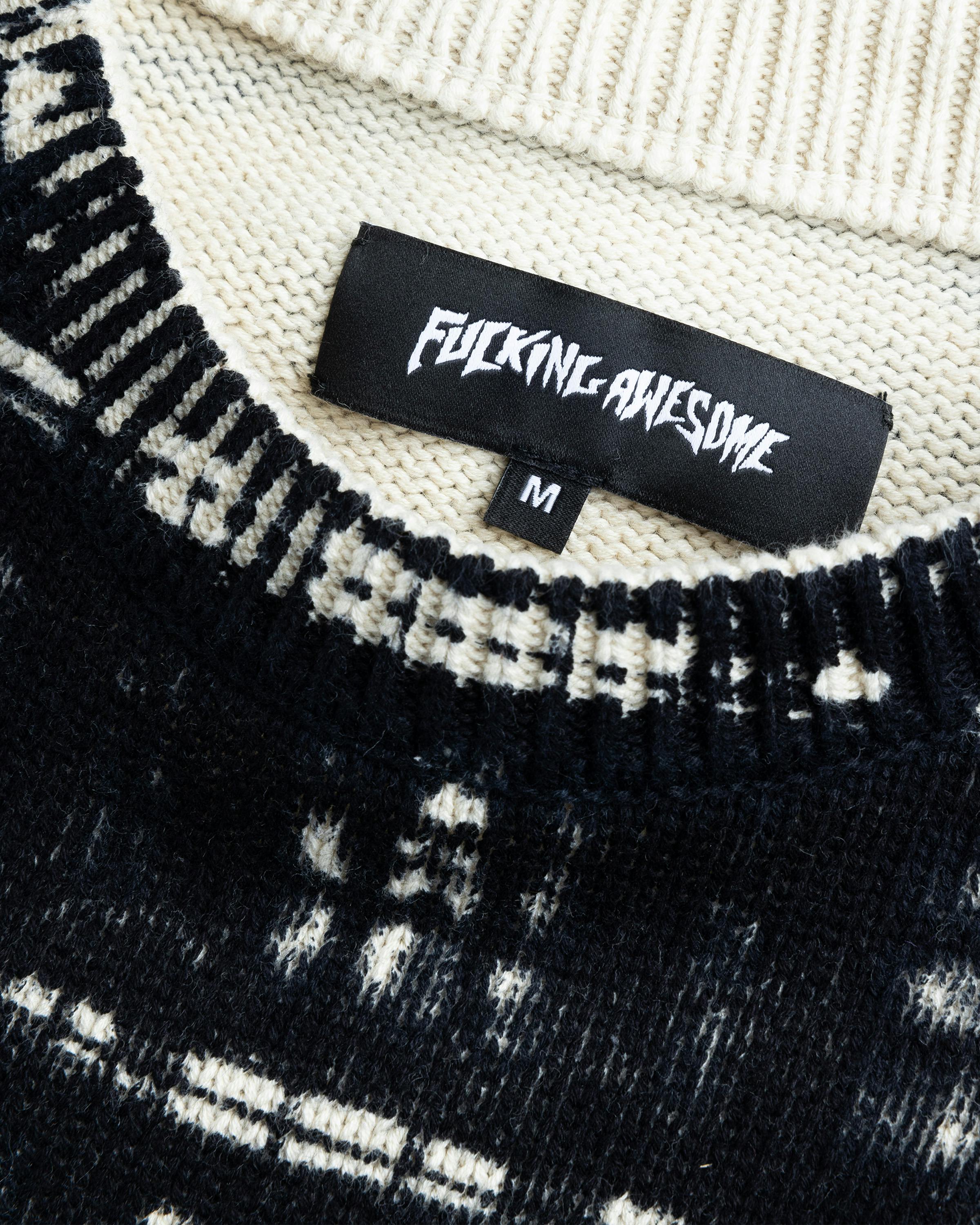 Fucking Awesome – Printed Plaid Sweater - Crewnecks - Black - Image 4