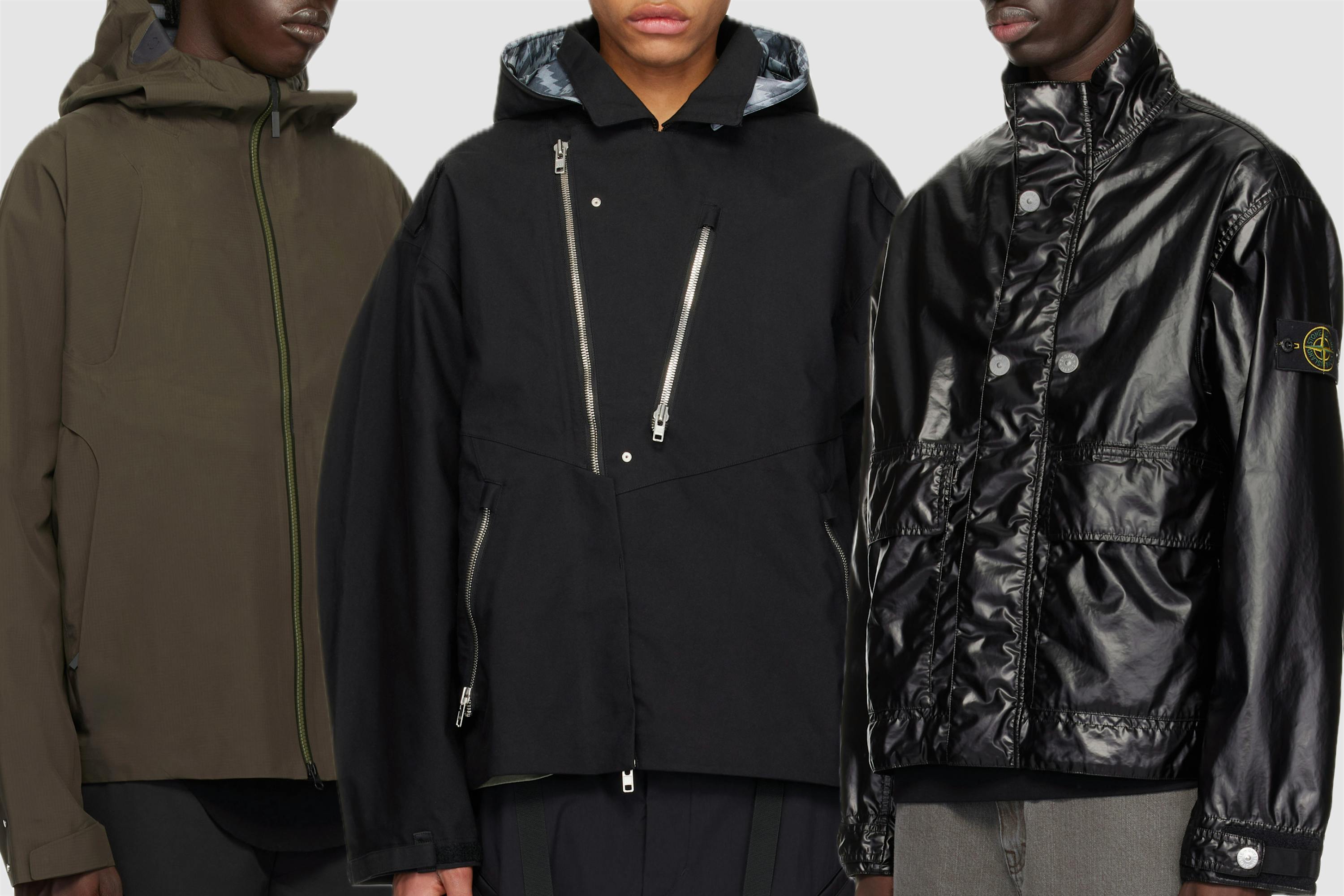 Raincoats Rain Jackets Windbreakers Track Jackets Anorak Stone Island Arc'teryx CP Company ACRONYM Gorpcore Fisherman Aesthetic Trend Luxury Fashion