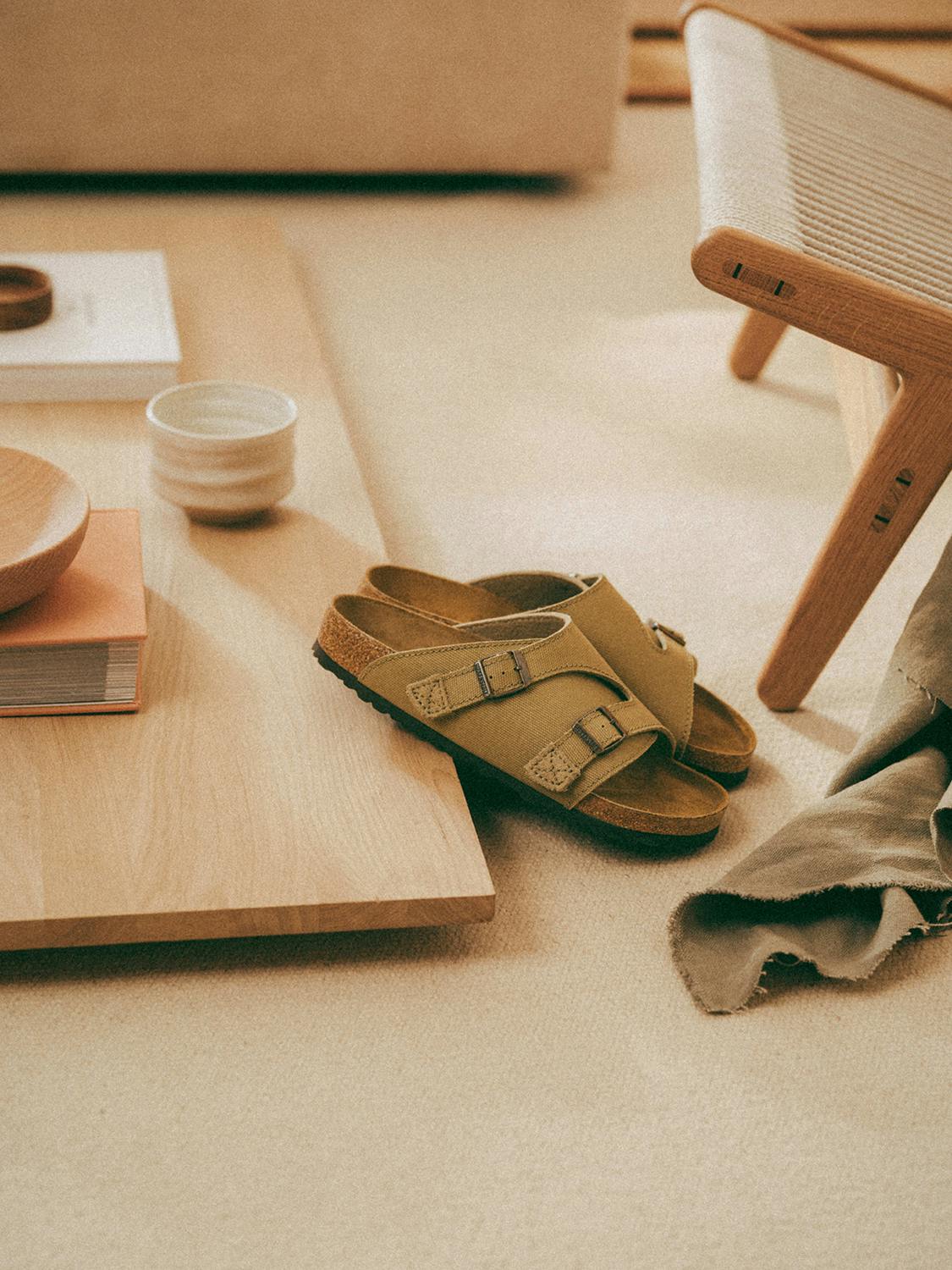 birkenstock canvas suede sandals by jesse leyva