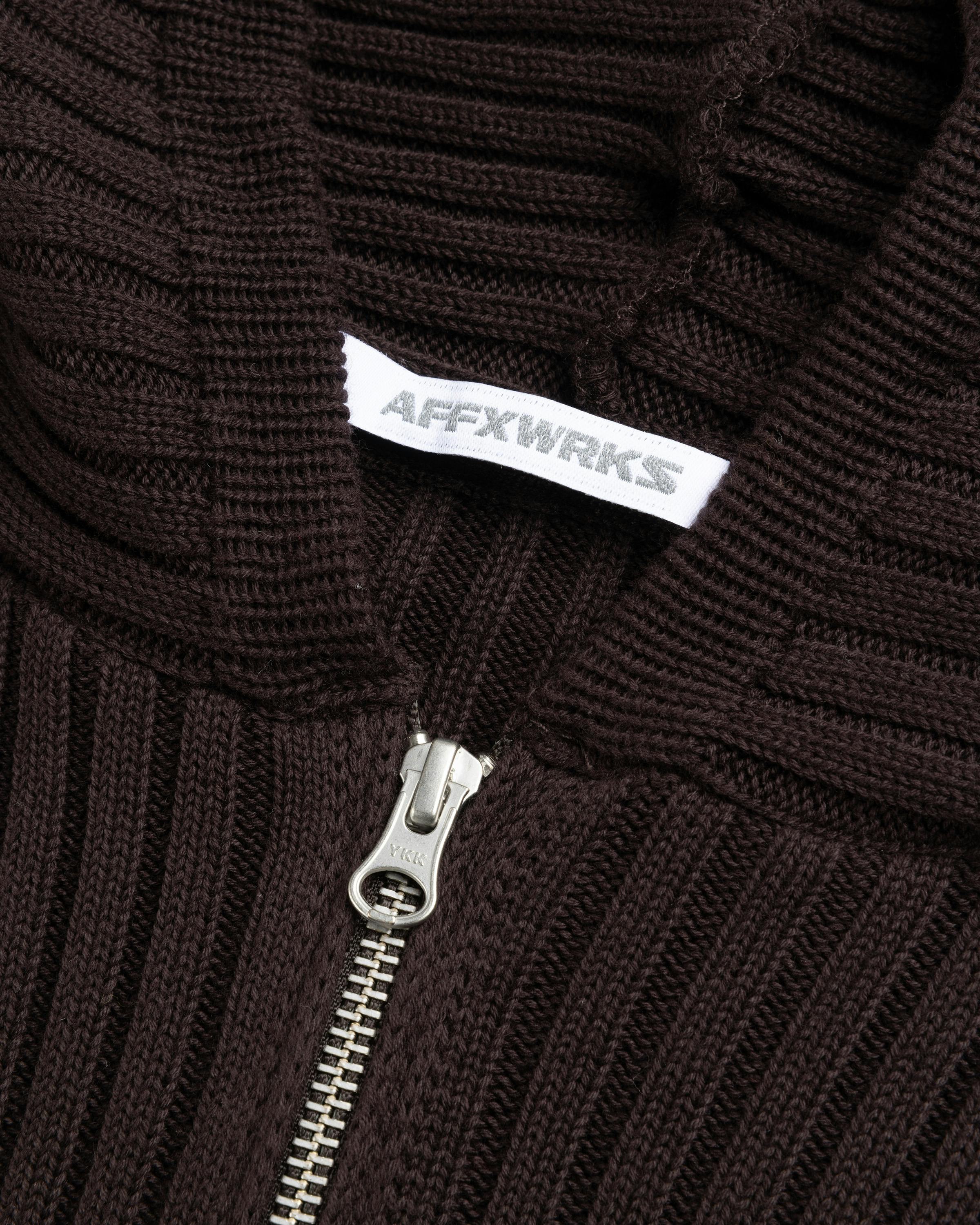 AFFXWRKS – Knit Hoodie - Hoodies - Brown - Image 2