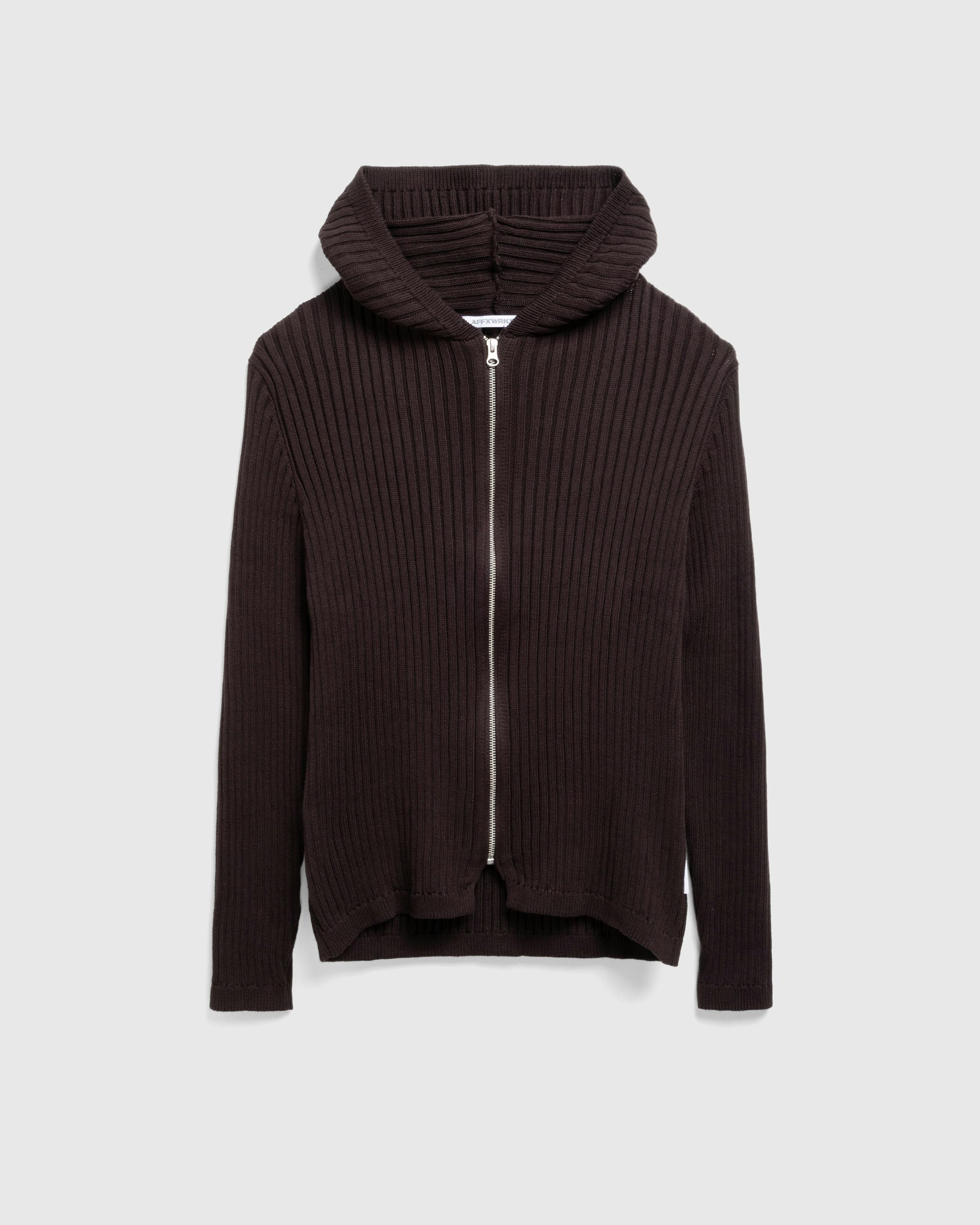 AFFXWRKS – Knit Hoodie - Hoodies - Brown - Image 1