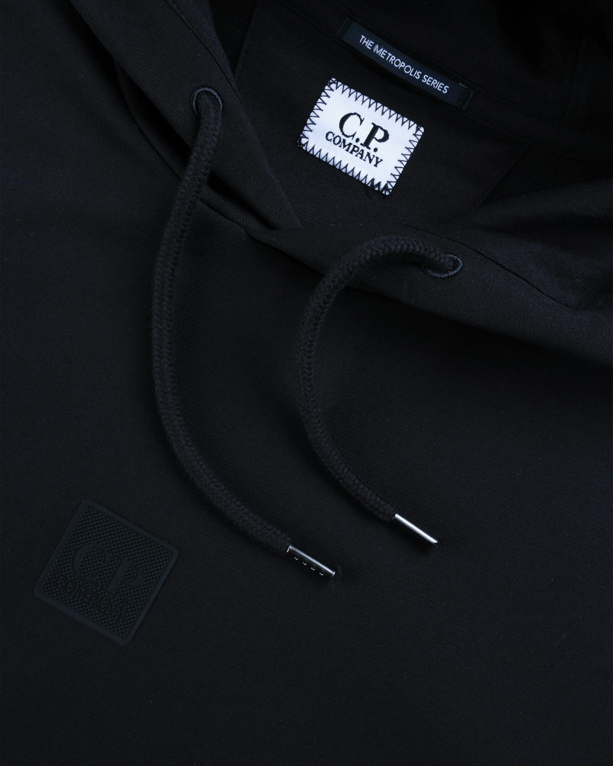 C.P. Company – Metropolis Series Stretch Fleece Hooded Logo Sweatshirt - Sweatshirts - Black - Image 2