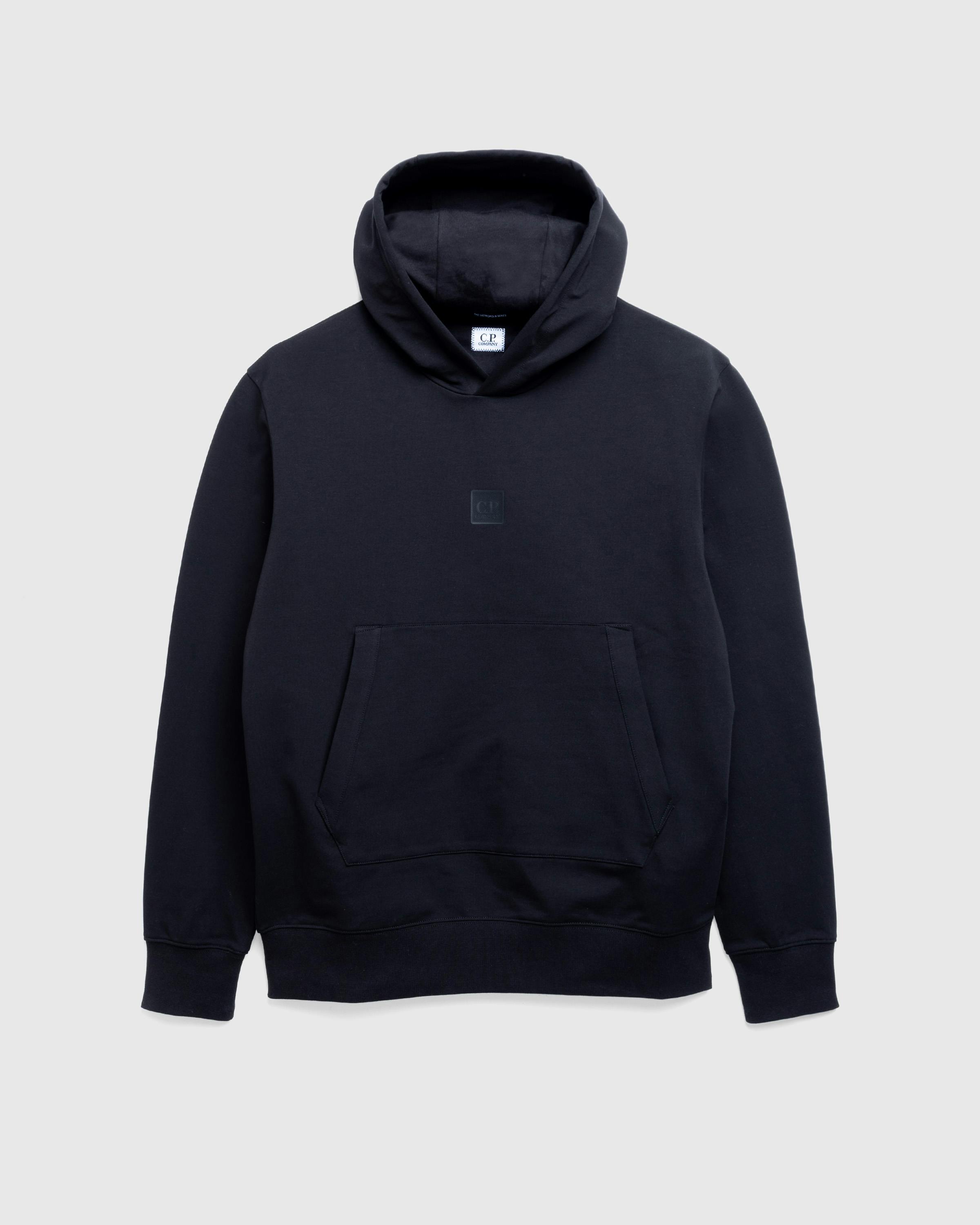 C.P. Company – Metropolis Series Stretch Fleece Hooded Logo Sweatshirt - Sweatshirts - Black - Image 1