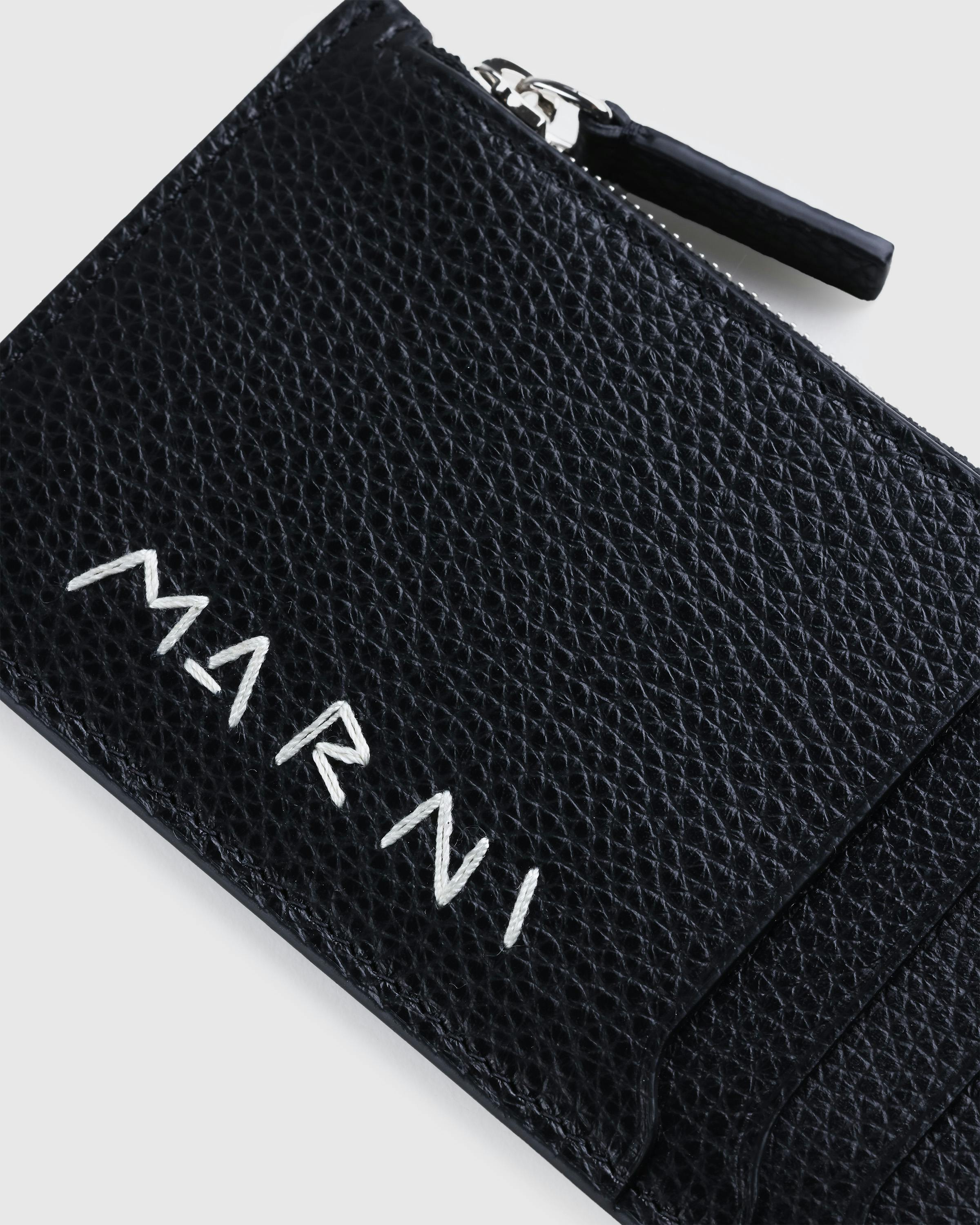 Marni – Leather Card Holder - Wallets - Black - Image 3