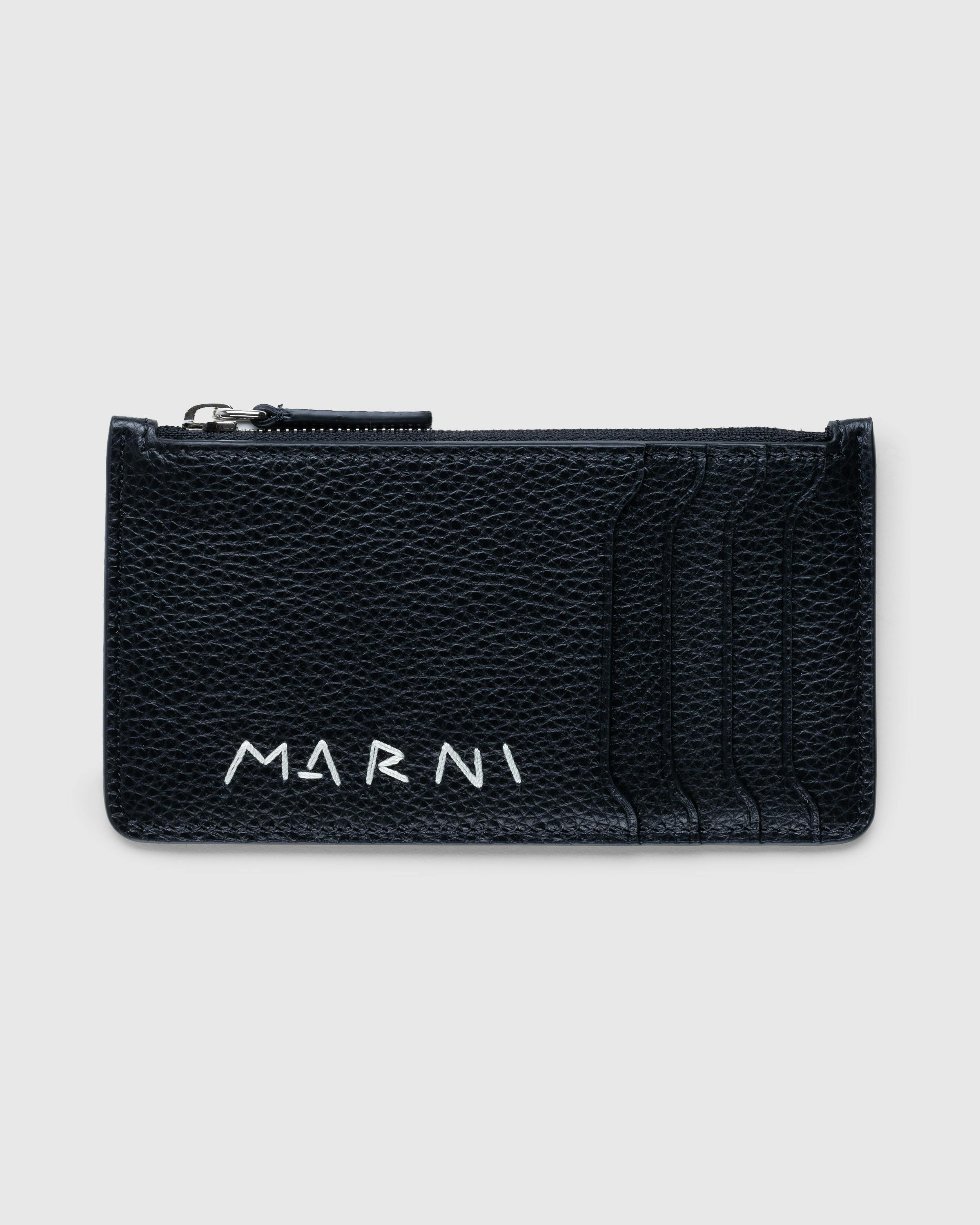 Marni – Leather Card Holder - Wallets - Black - Image 1