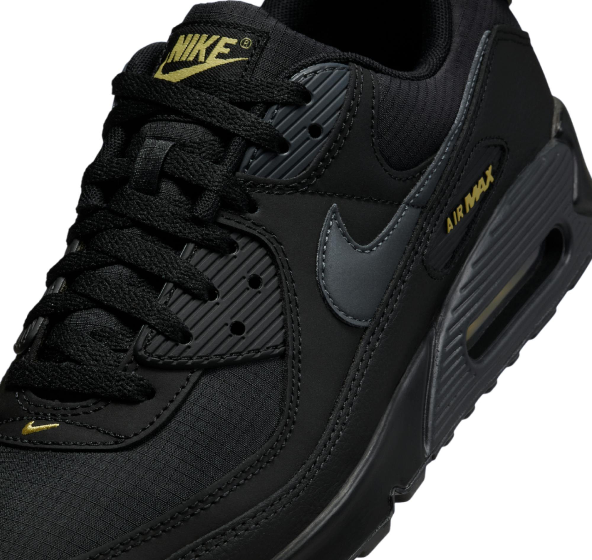 nike air max 90 black buffed gold