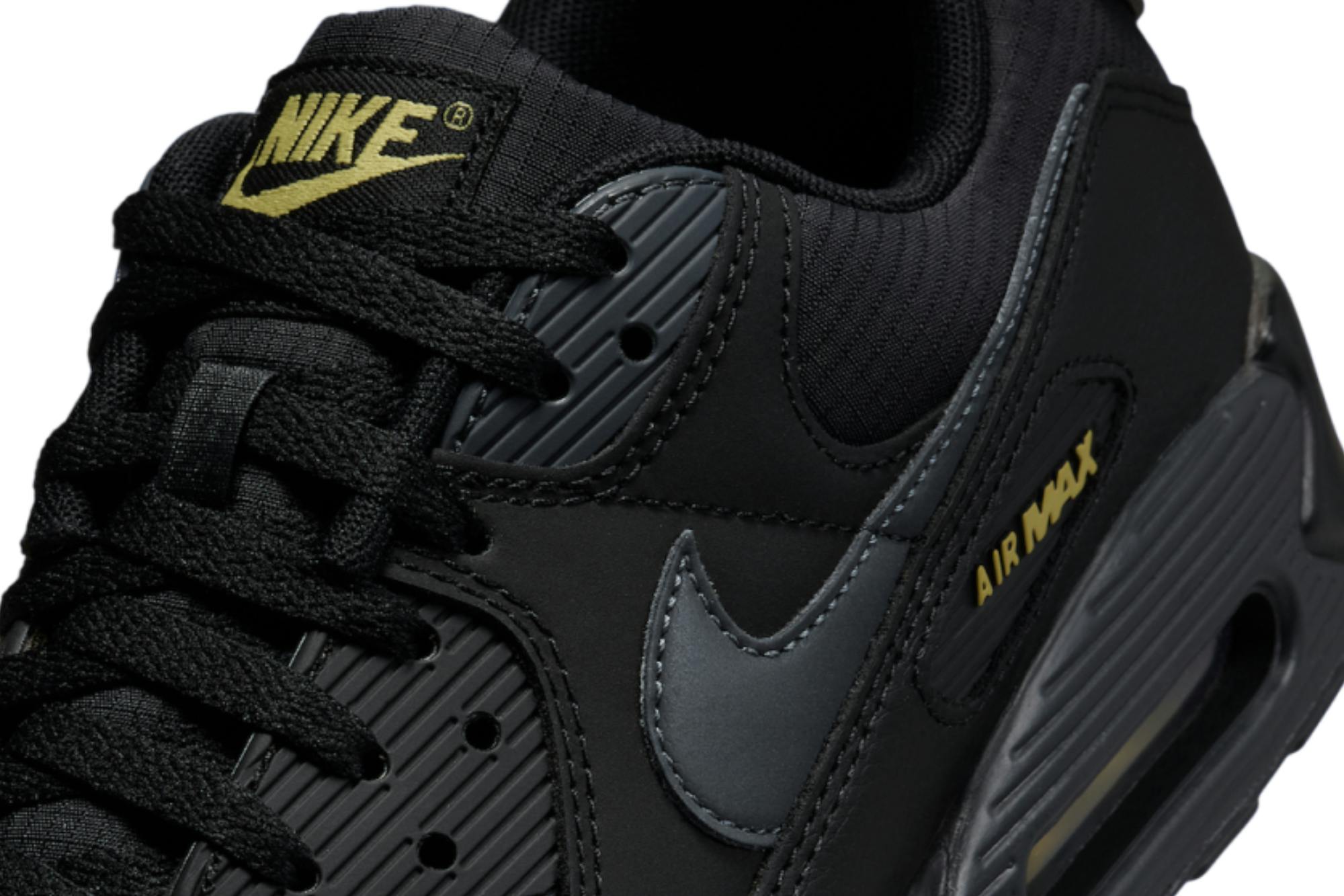 nike air max 90 black buffed gold