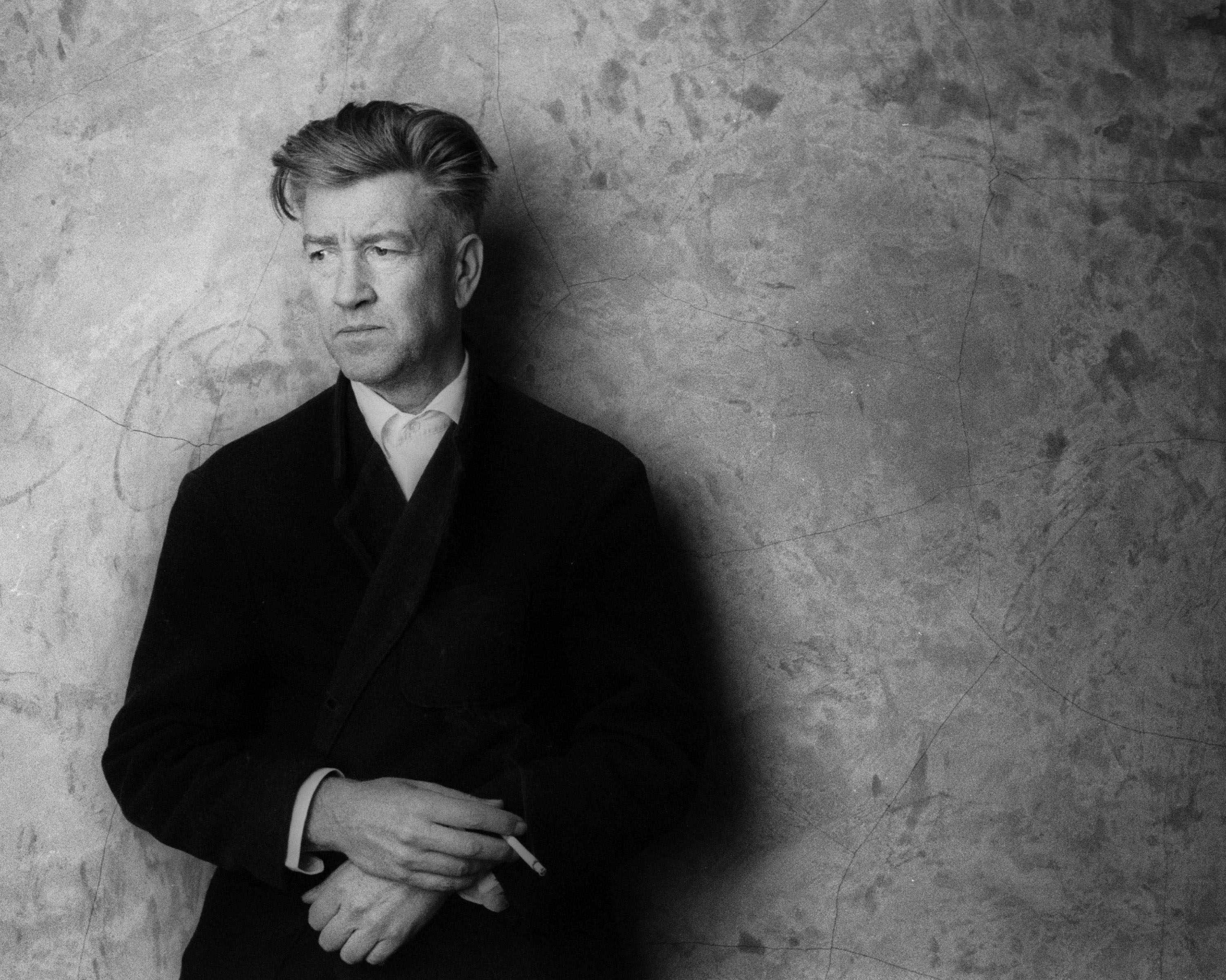 david lynch wearing a black jacket