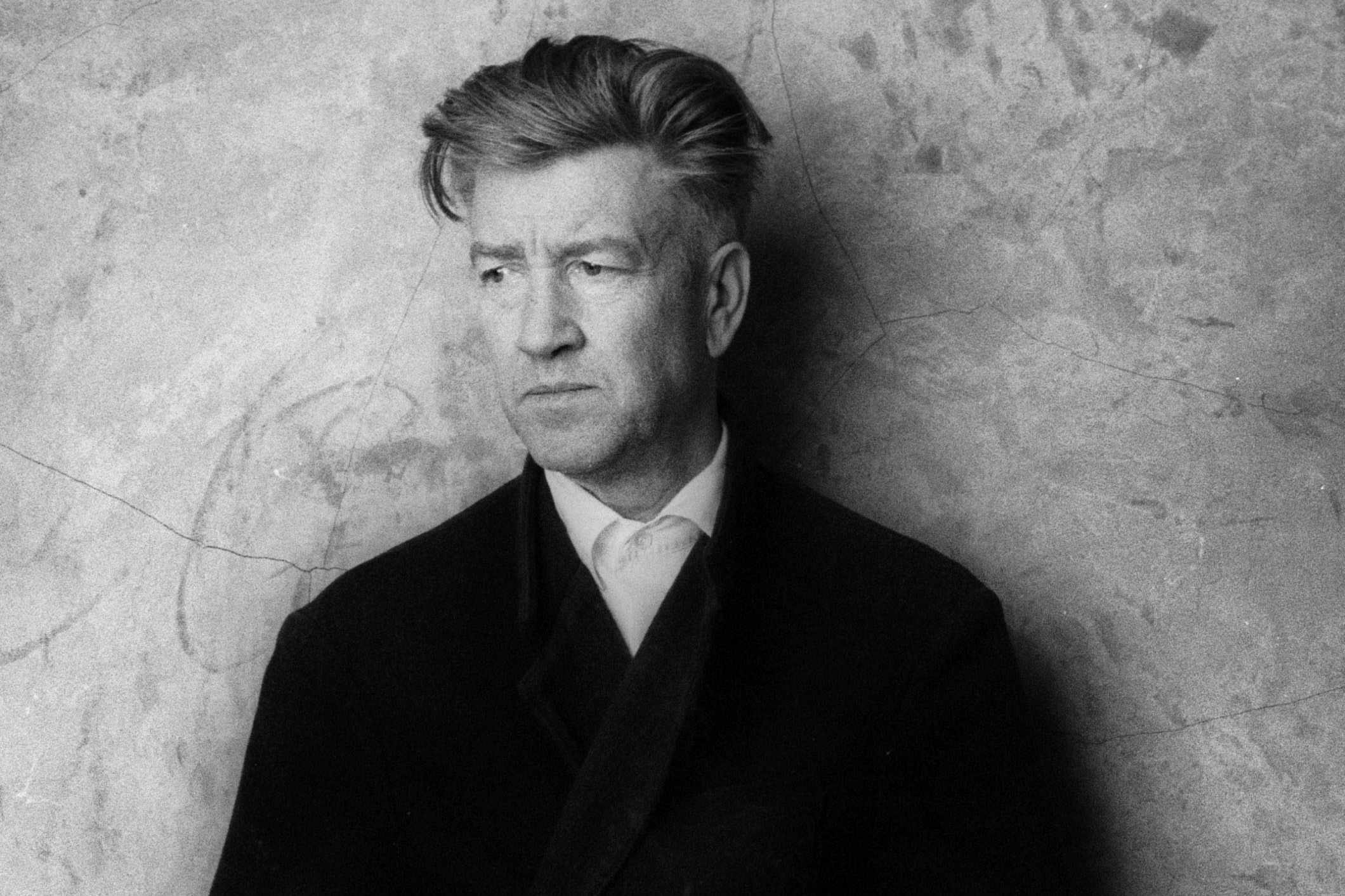 david lynch wearing a black jacket