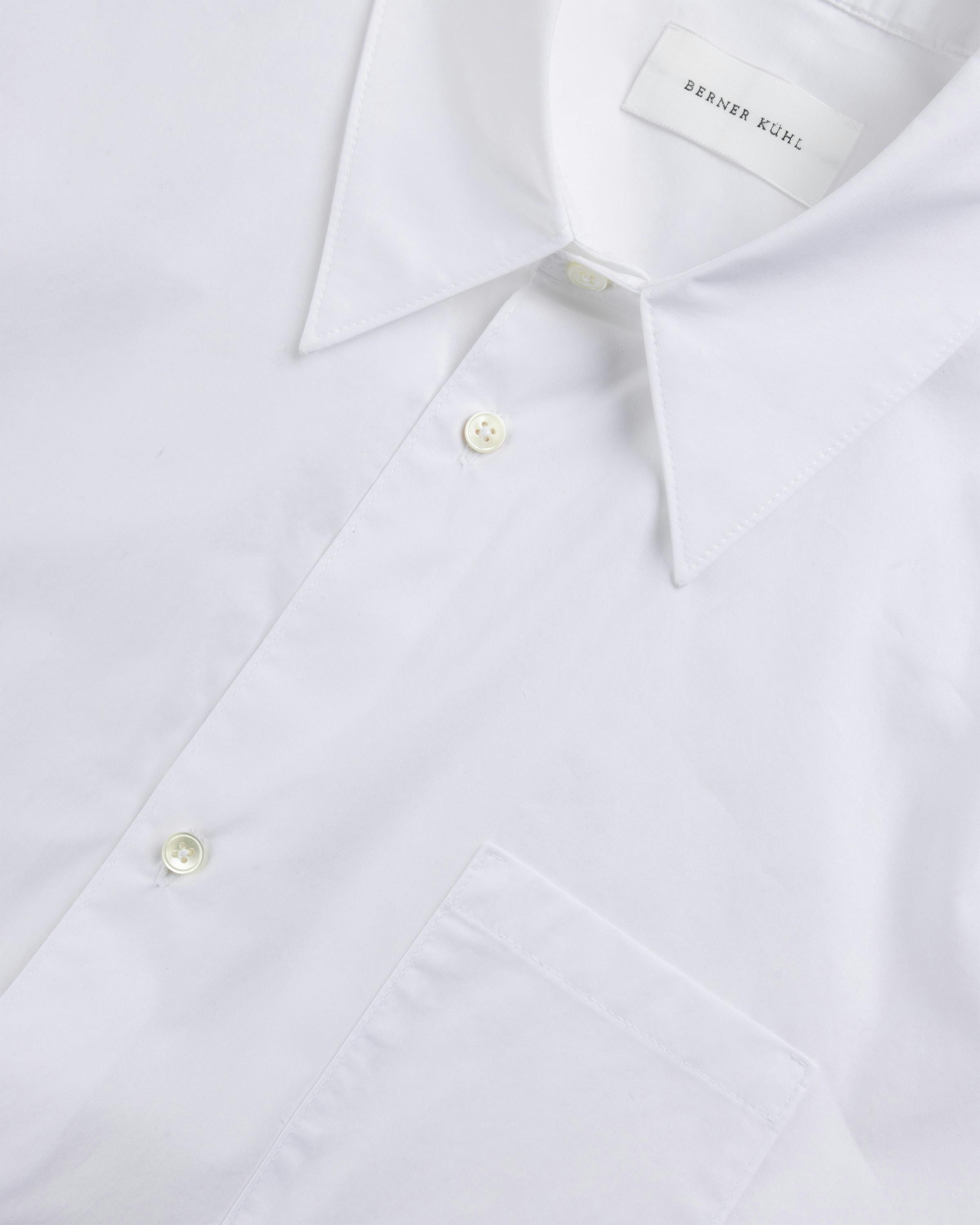 Berner Kuehl – Cordial Shirt Poplin - Longsleeve Shirts - White - Image 3