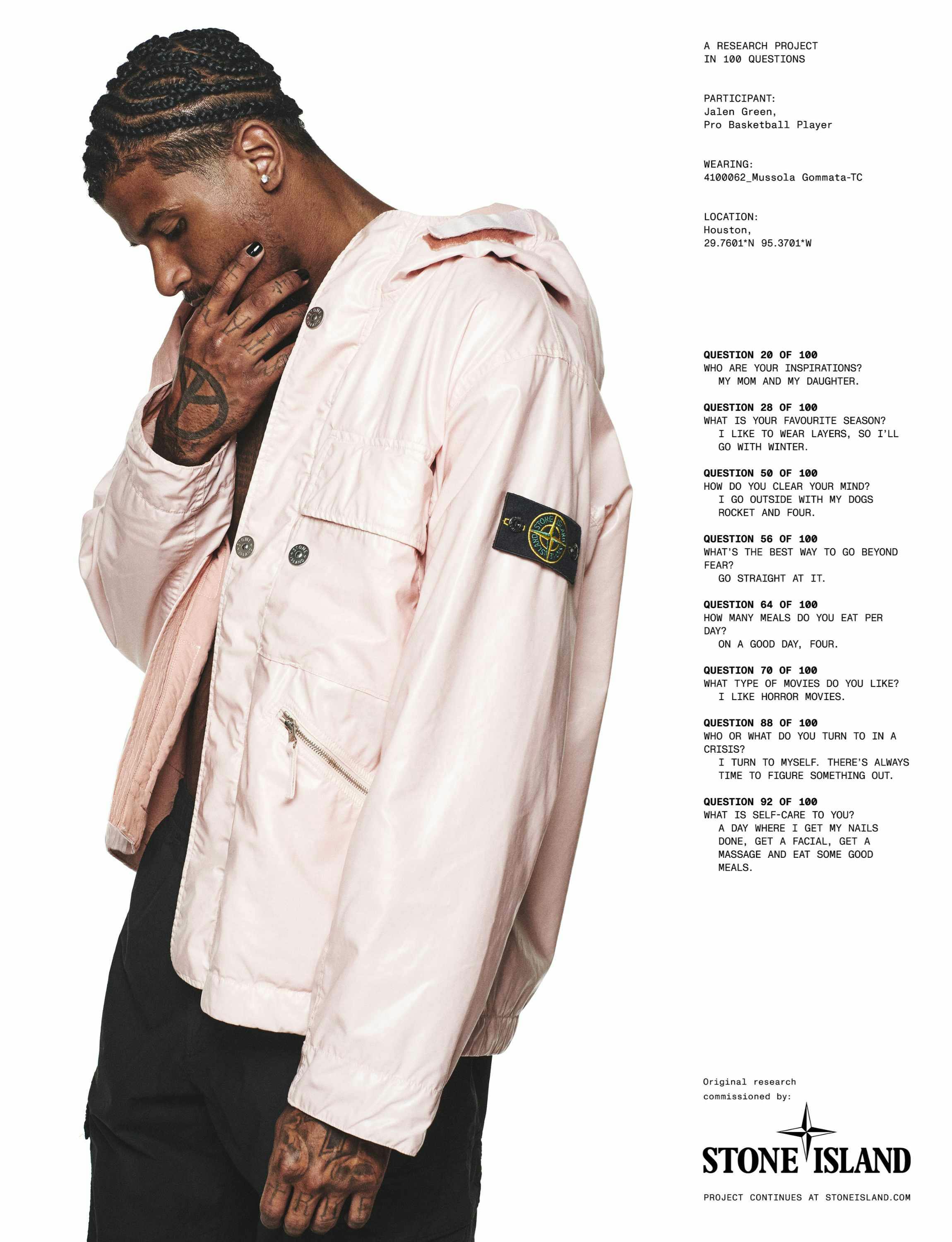 jalen green stone island ss25 interview