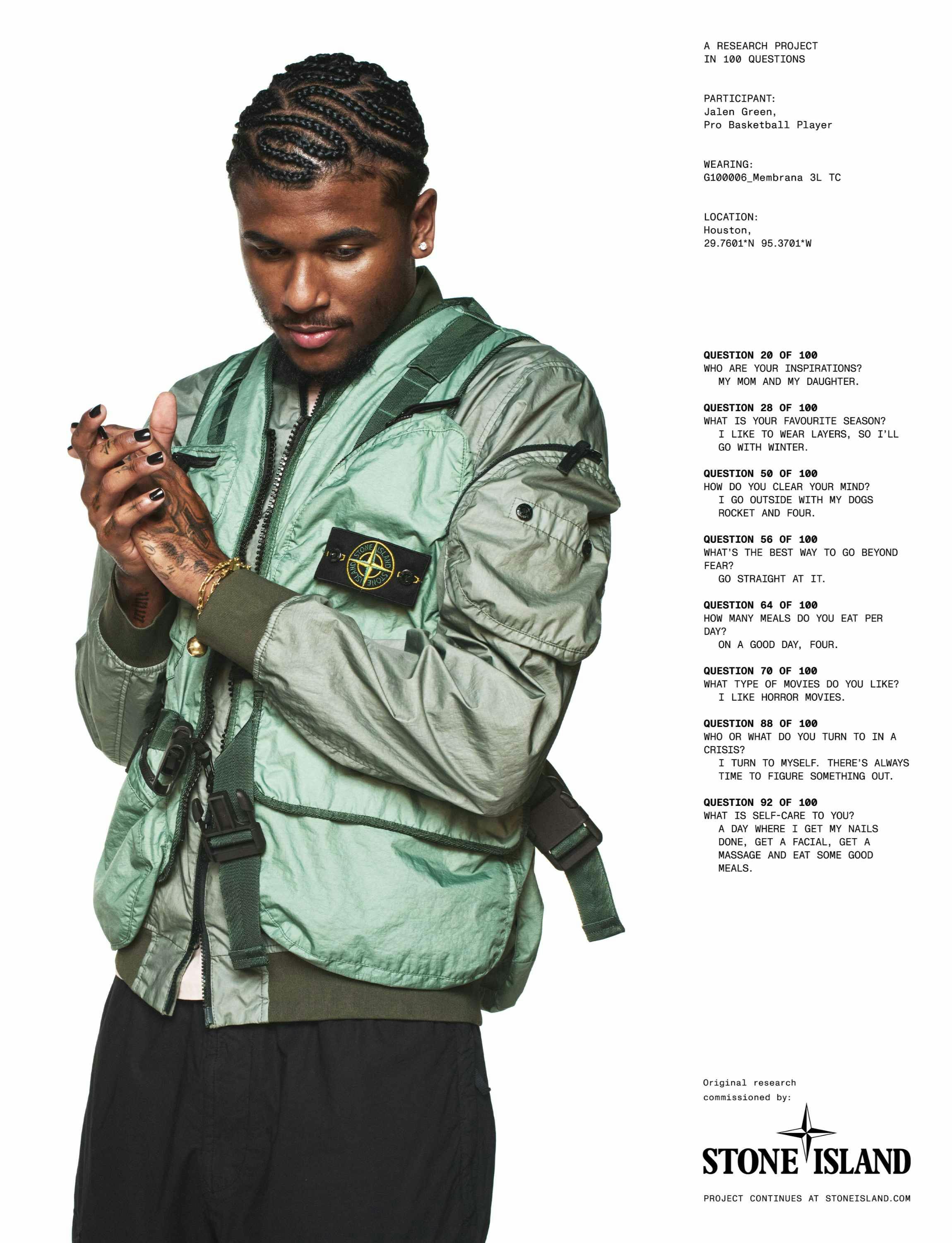 jalen green stone island ss25 interview