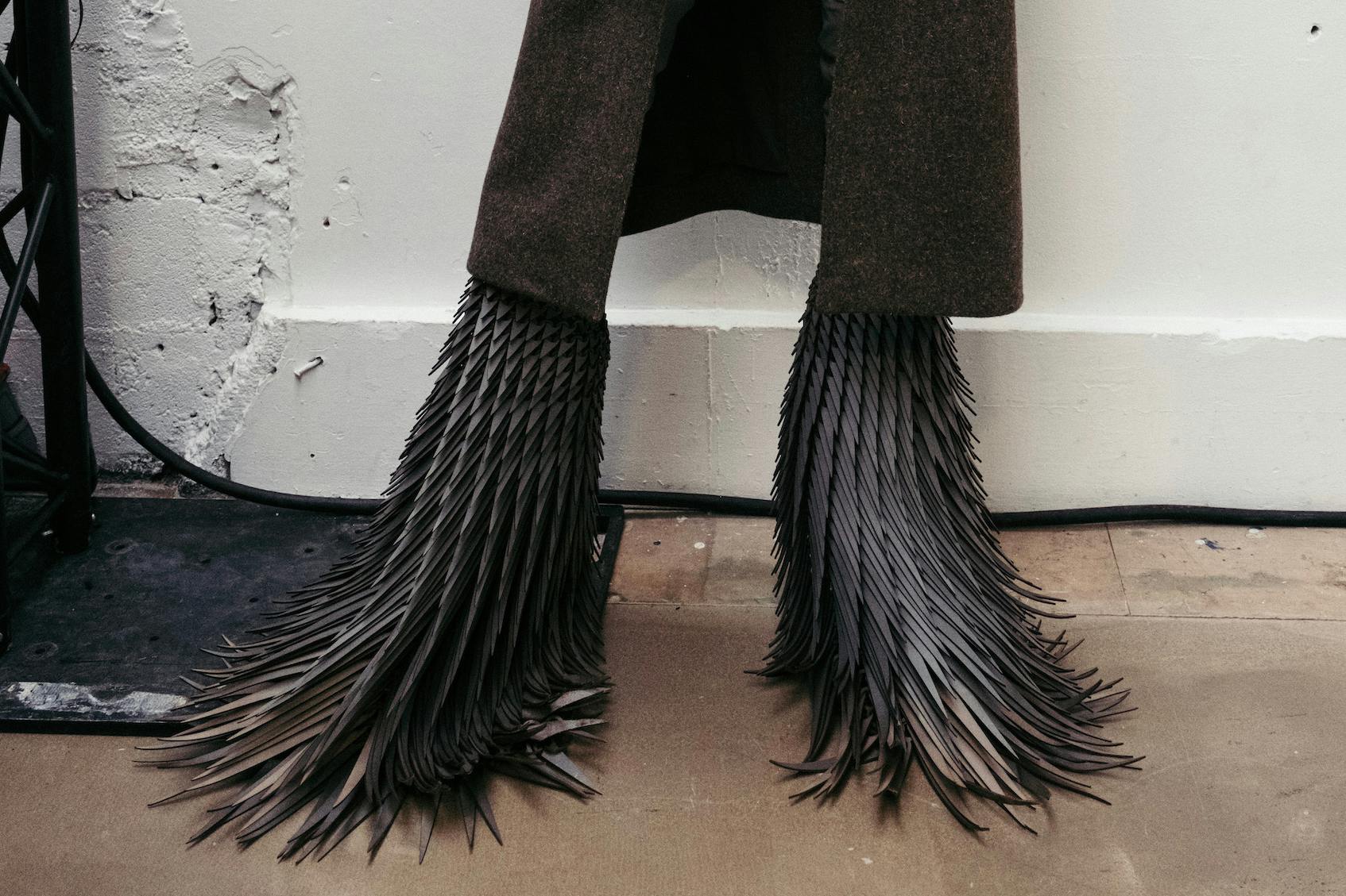 Rick Owens feathered Kiss boots