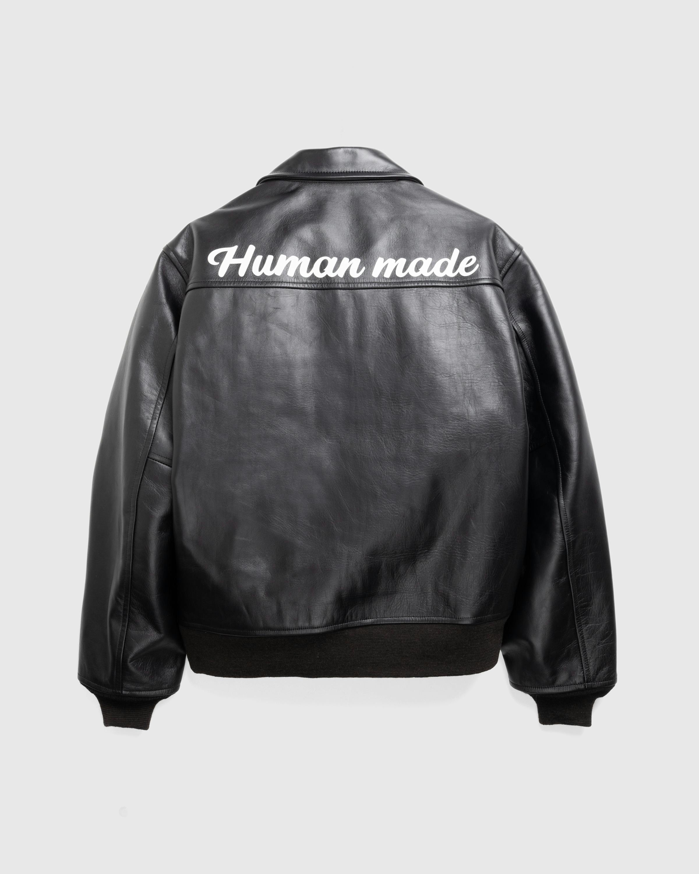 Human Made – Leather Jacket - Leather Jackets - Black - Image 4