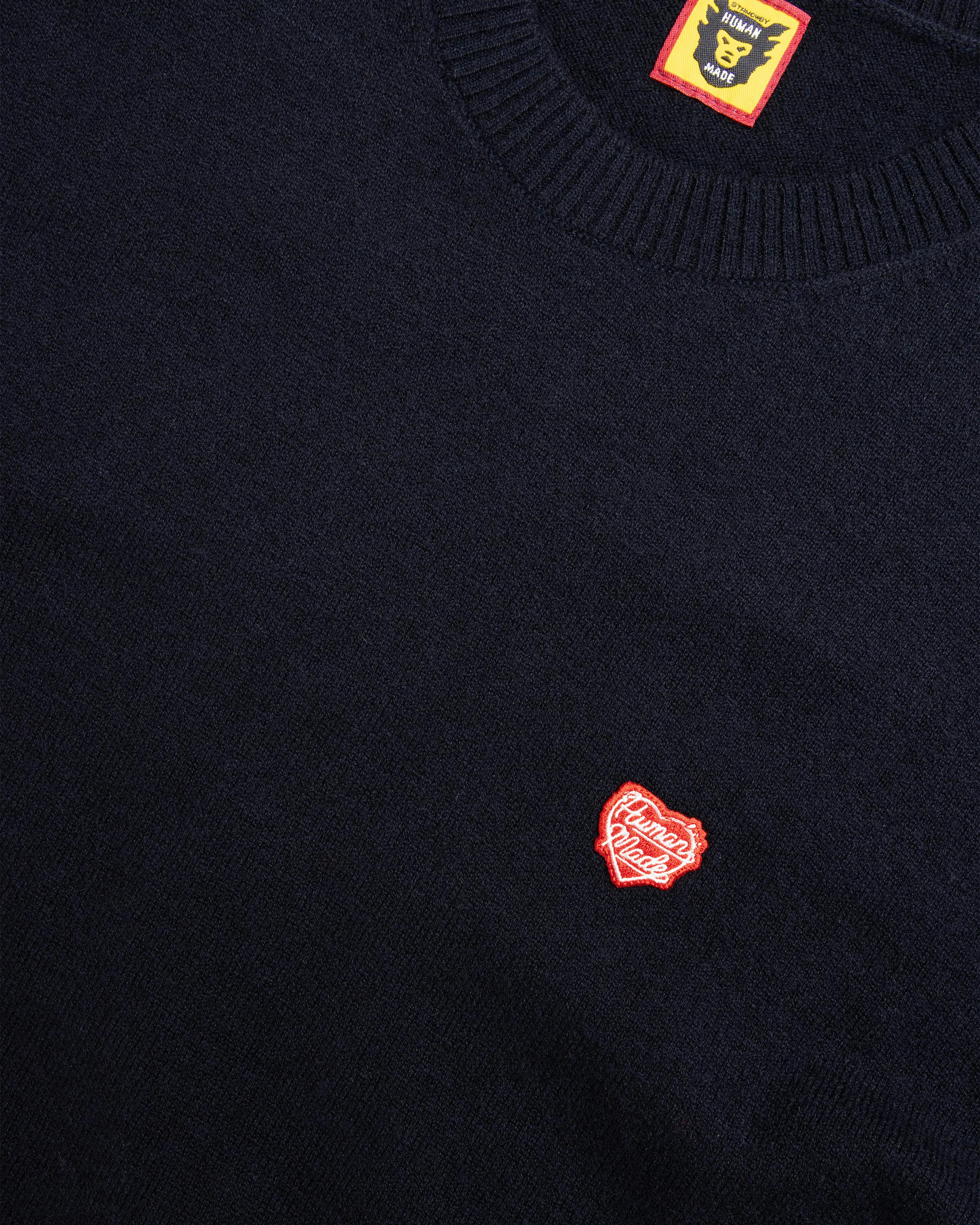 Human Made – Heart Badge Knit Sweater - Crewnecks - Blue - Image 2