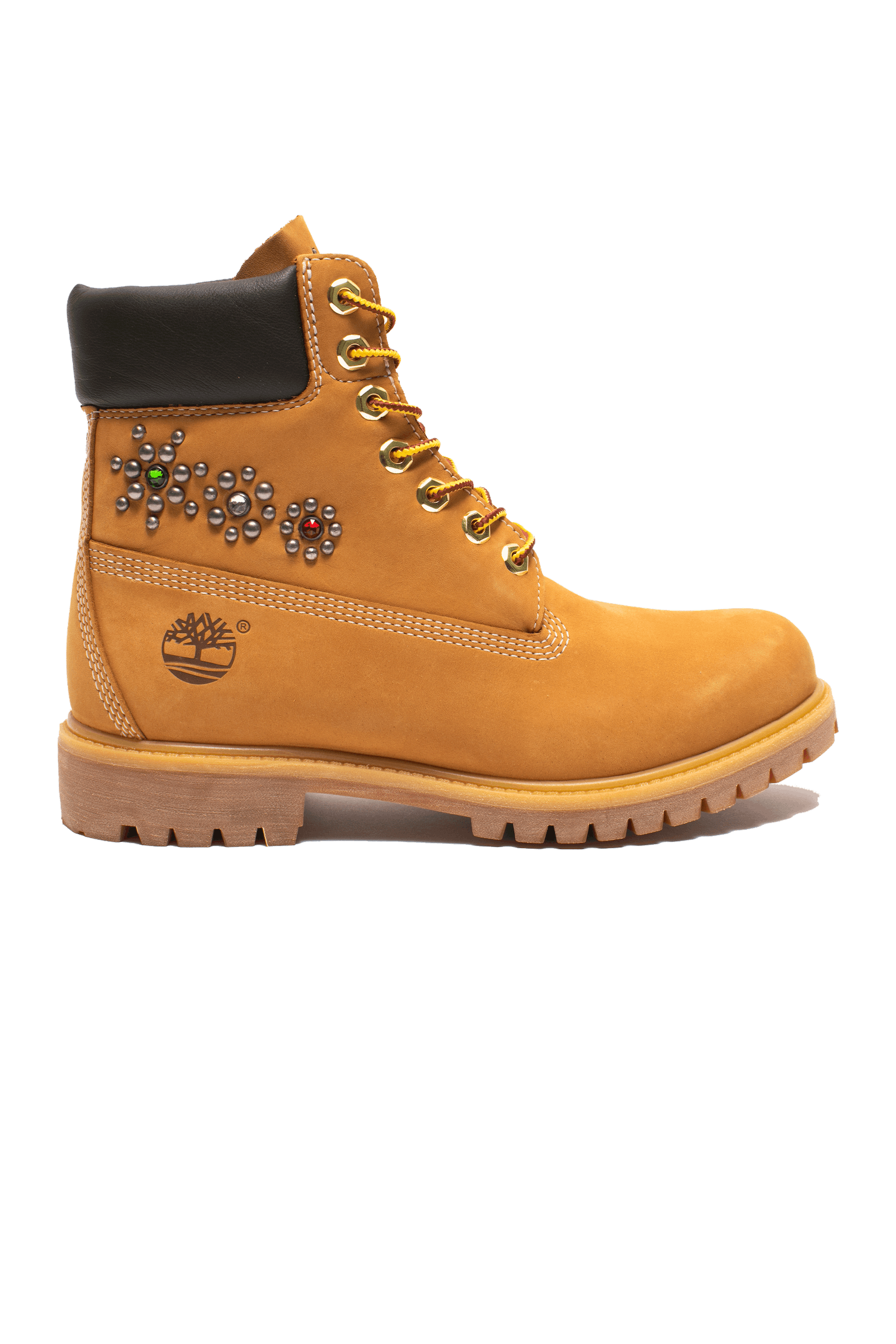 Timberland 6" Wheat boot with One Block Down x HTC studs