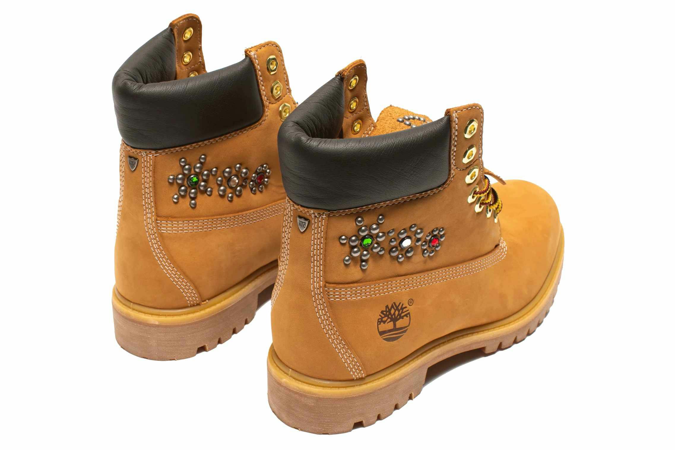 Timberland 6" Wheat boot with One Block Down x HTC studs