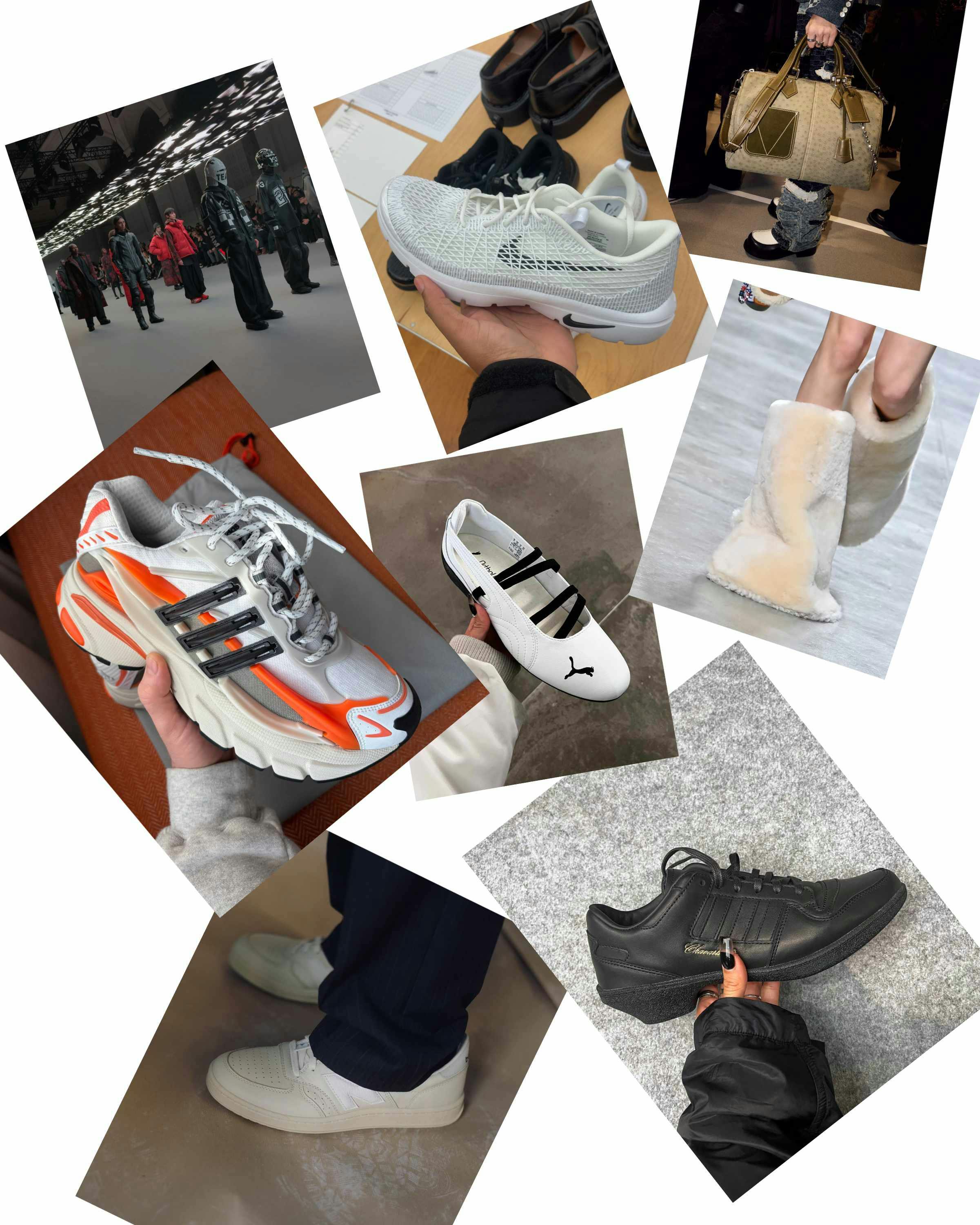 fashion week fw25 shoes from adidas, nike, comme des garcons, pharrell, sacai, louis vuitton, puma, willy chavarria, andy-3