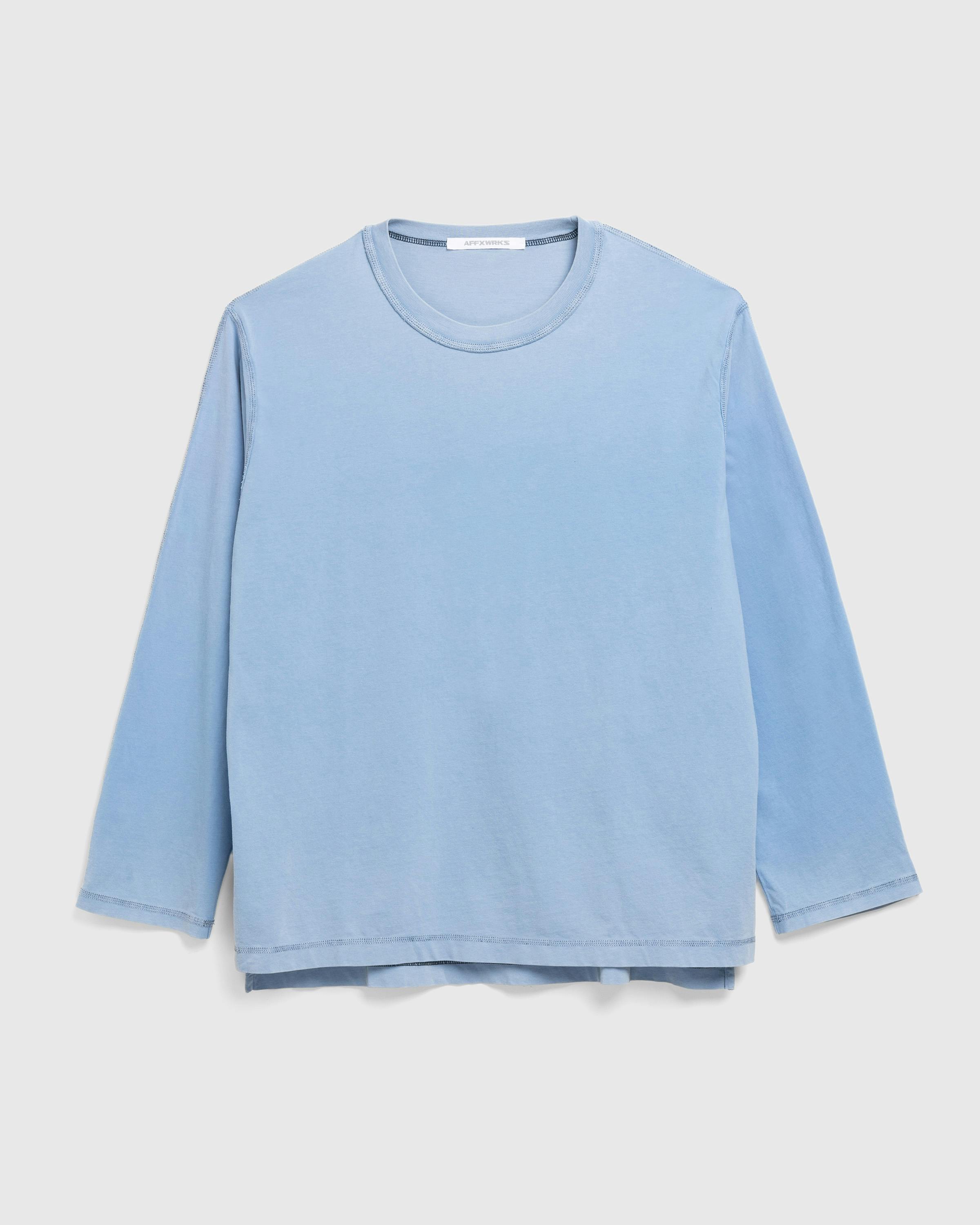 AFFXWRKS – Micro Logo L/S T-Shirt - Tees - Blue - Image 1