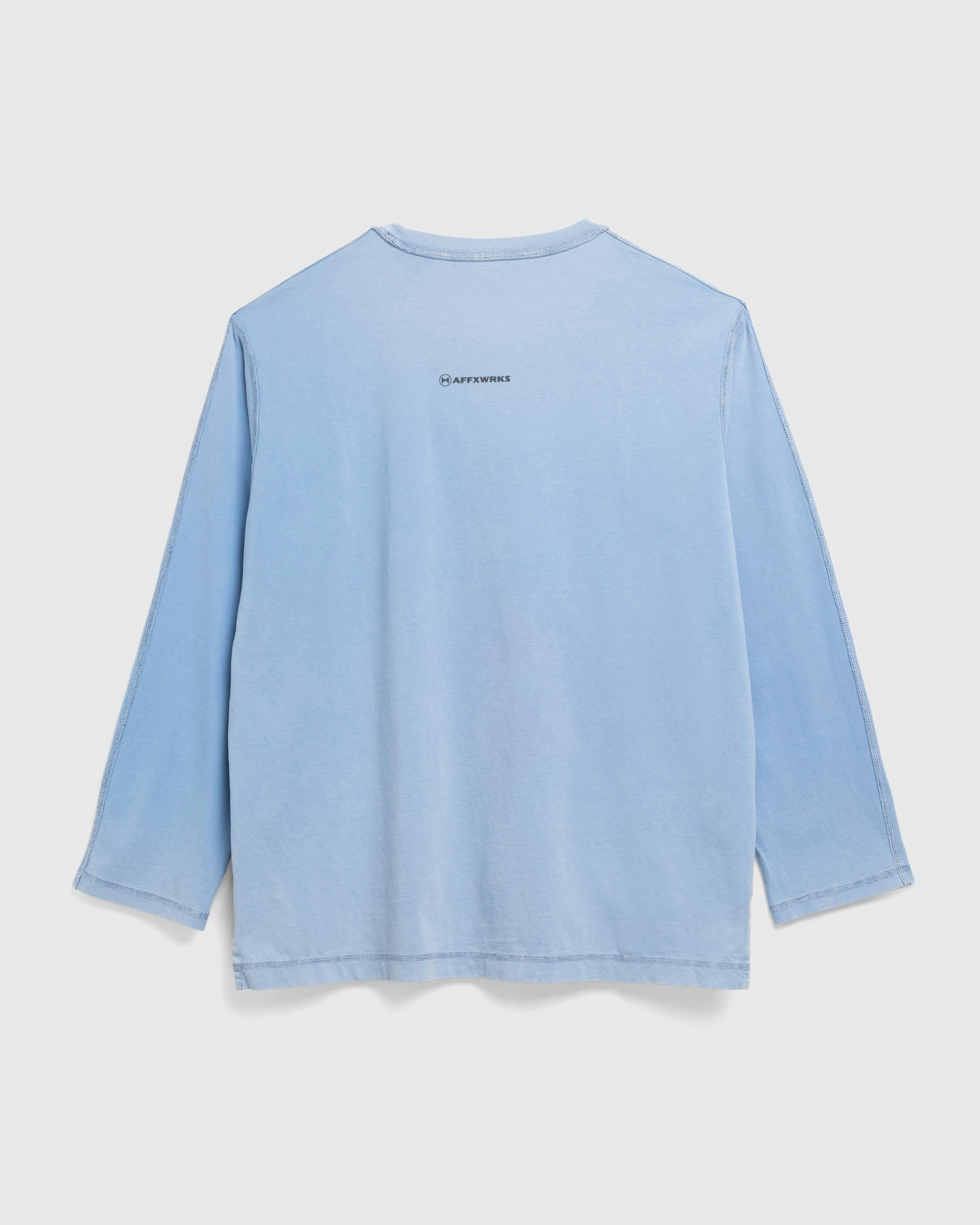 AFFXWRKS – Micro Logo L/S T-Shirt - Tees - Blue - Image 4