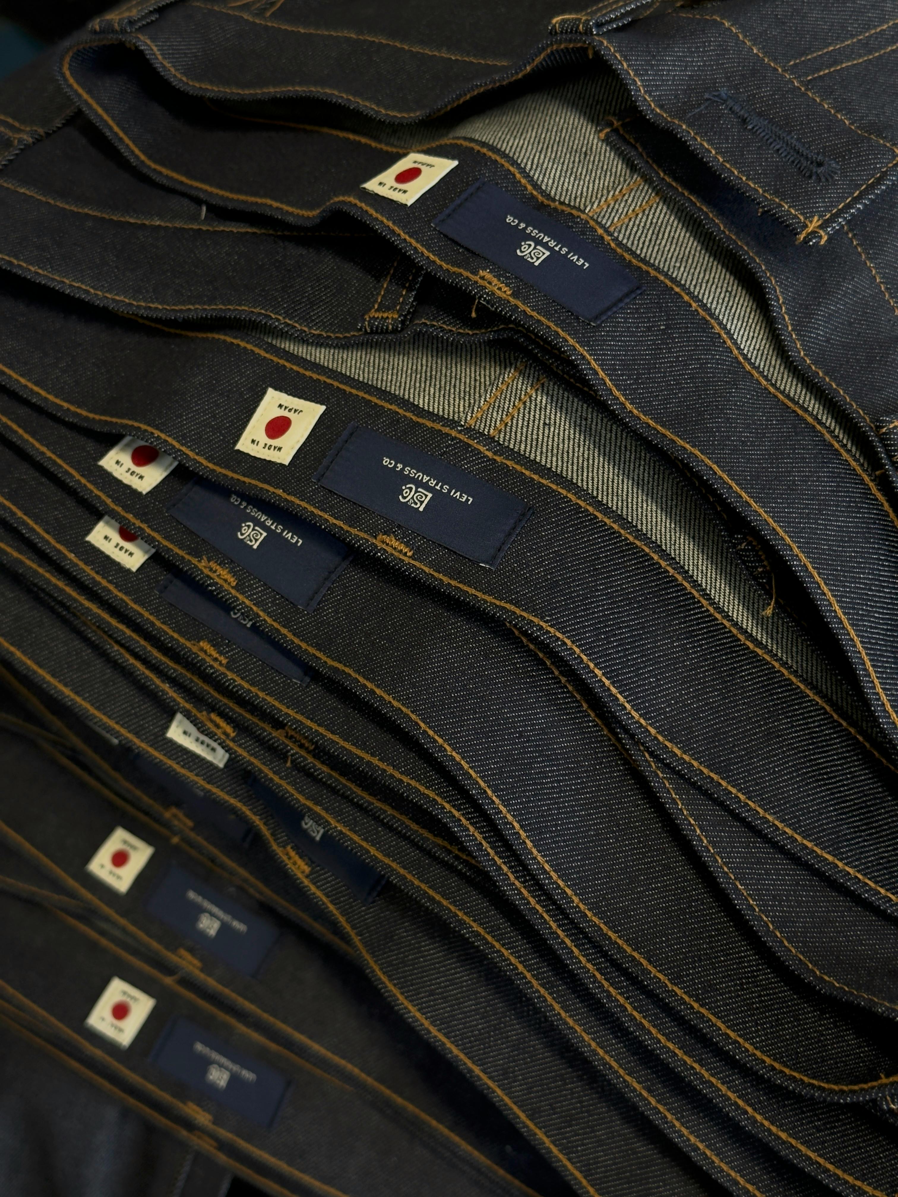 levis blue tab denim factory in japan