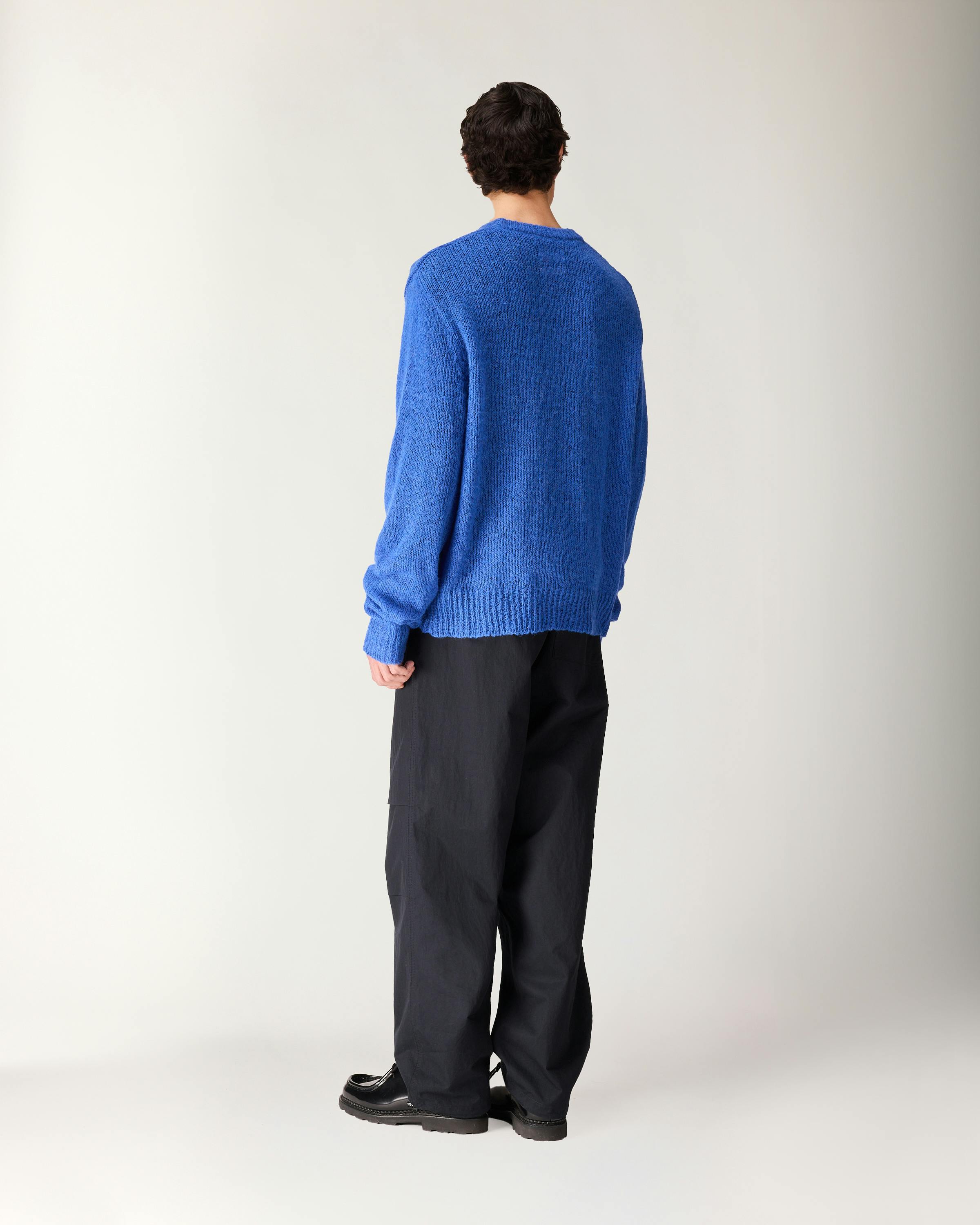 Highsnobiety HS05 – Loose Gauge Mohair Sweater - Crewnecks - Blue - Image 4