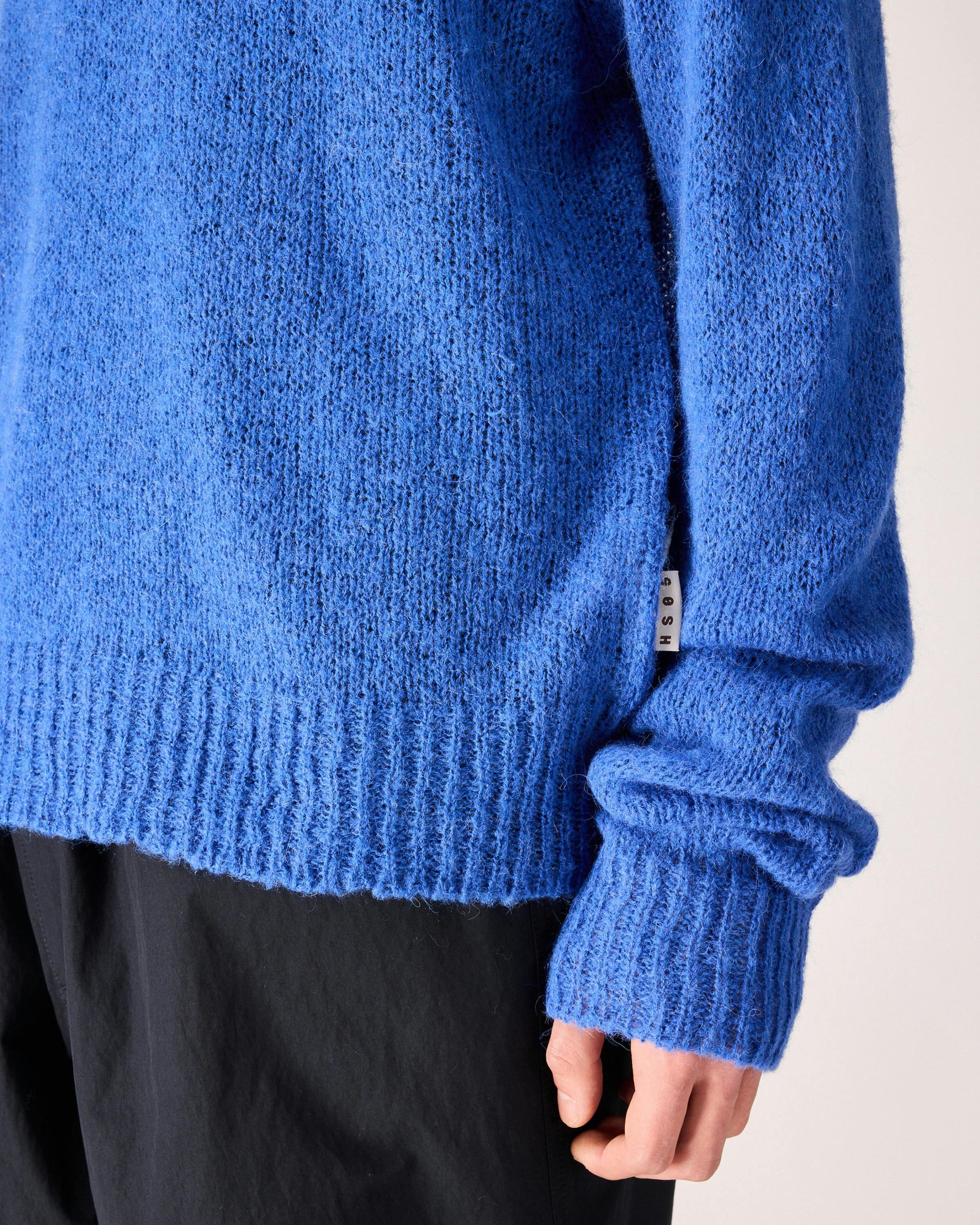 Highsnobiety HS05 – Loose Gauge Mohair Sweater - Crewnecks - Blue - Image 5