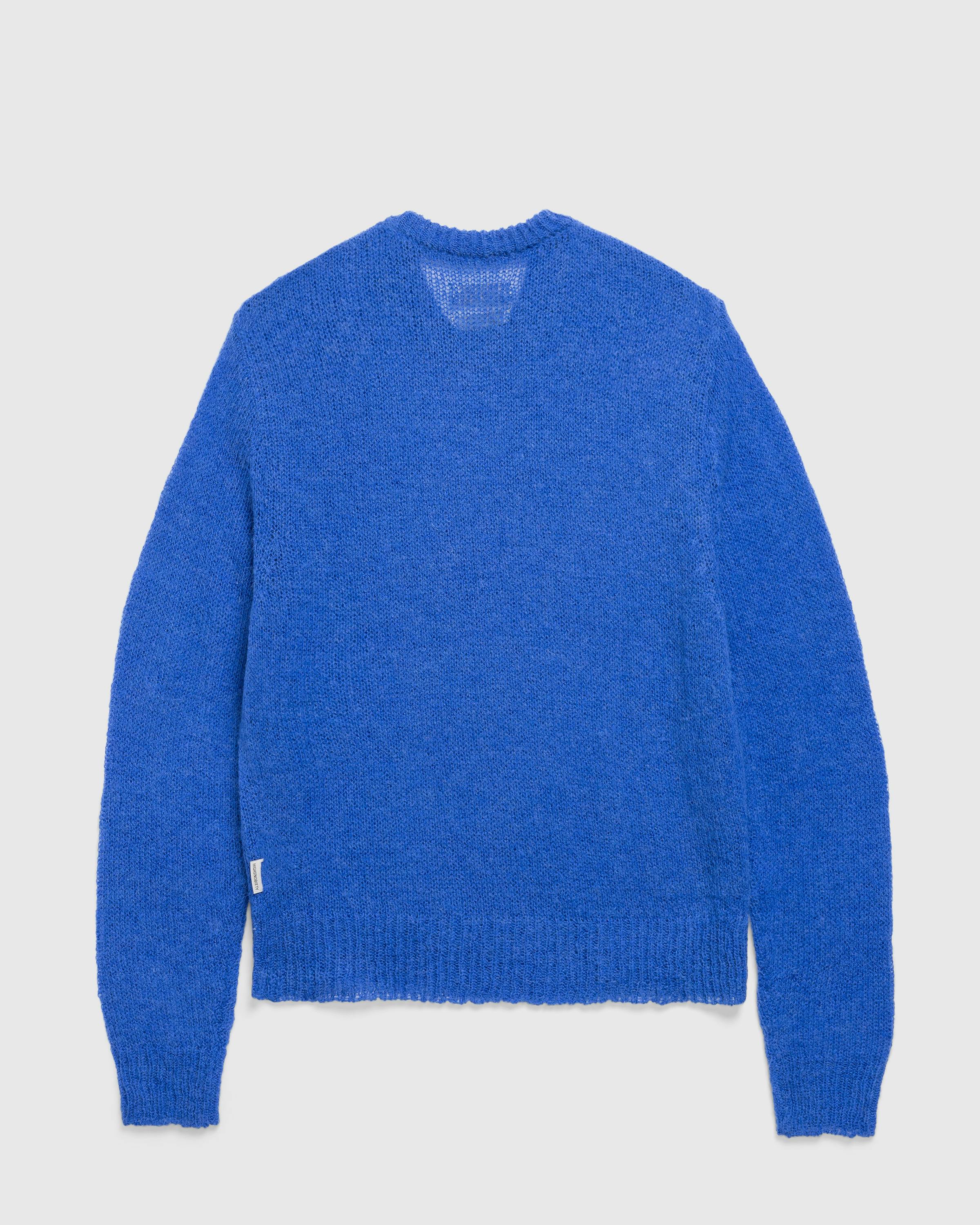 Highsnobiety HS05 – Loose Gauge Mohair Sweater - Crewnecks - Blue - Image 2