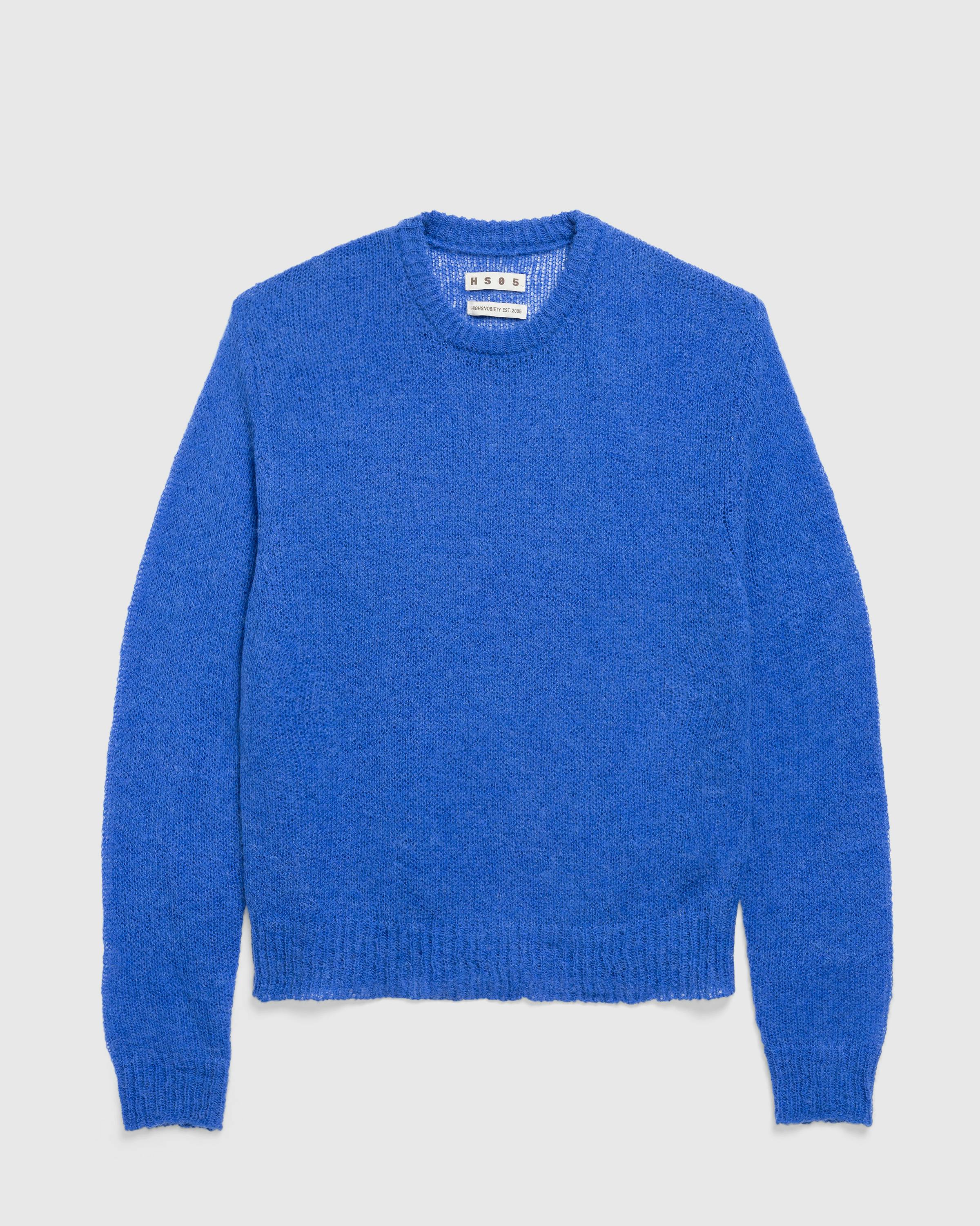 Highsnobiety HS05 – Loose Gauge Mohair Sweater - Crewnecks - Blue - Image 1