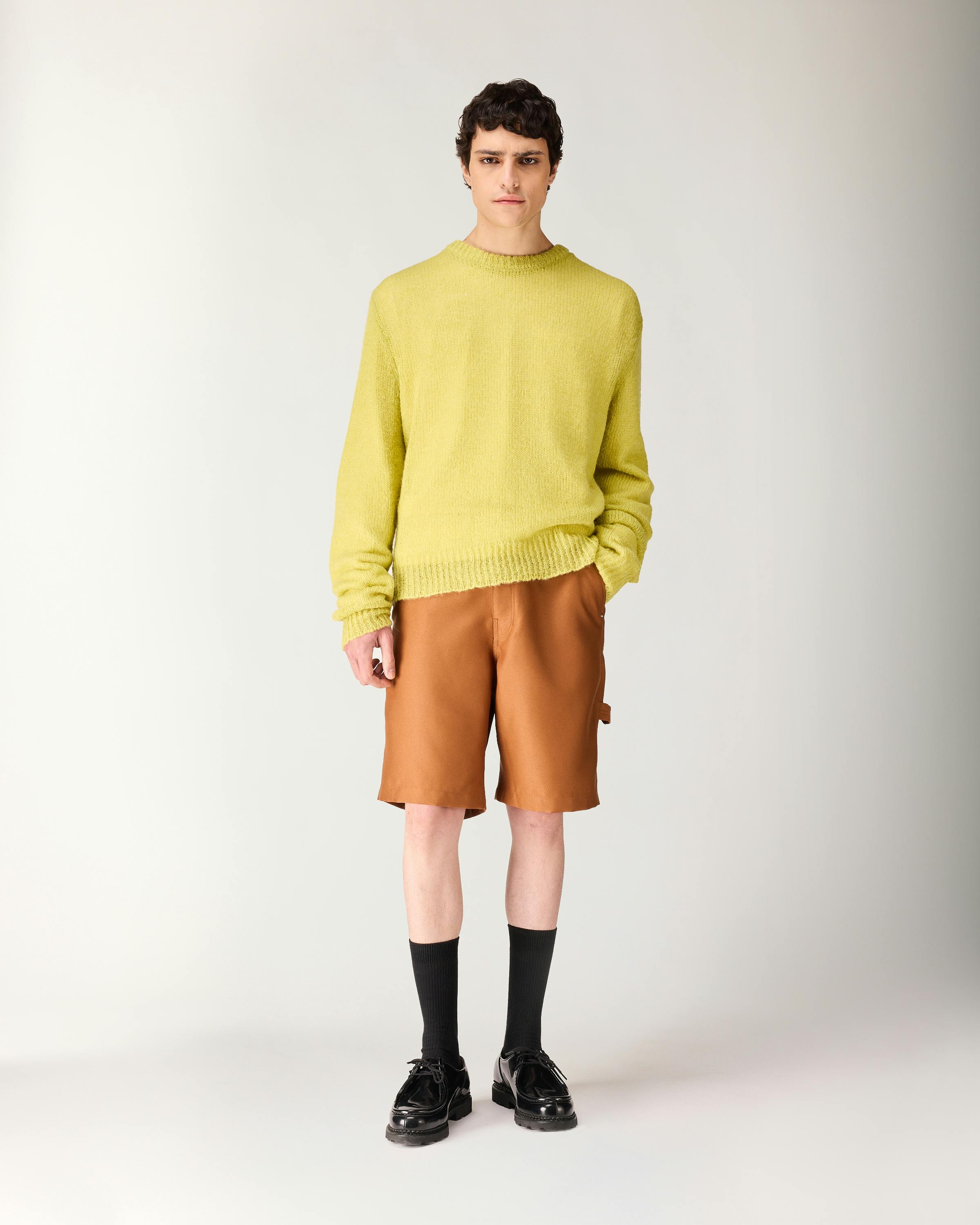 Highsnobiety HS05 – Big Loose Mohair Sweater - Crewnecks - Green lime - Image 3