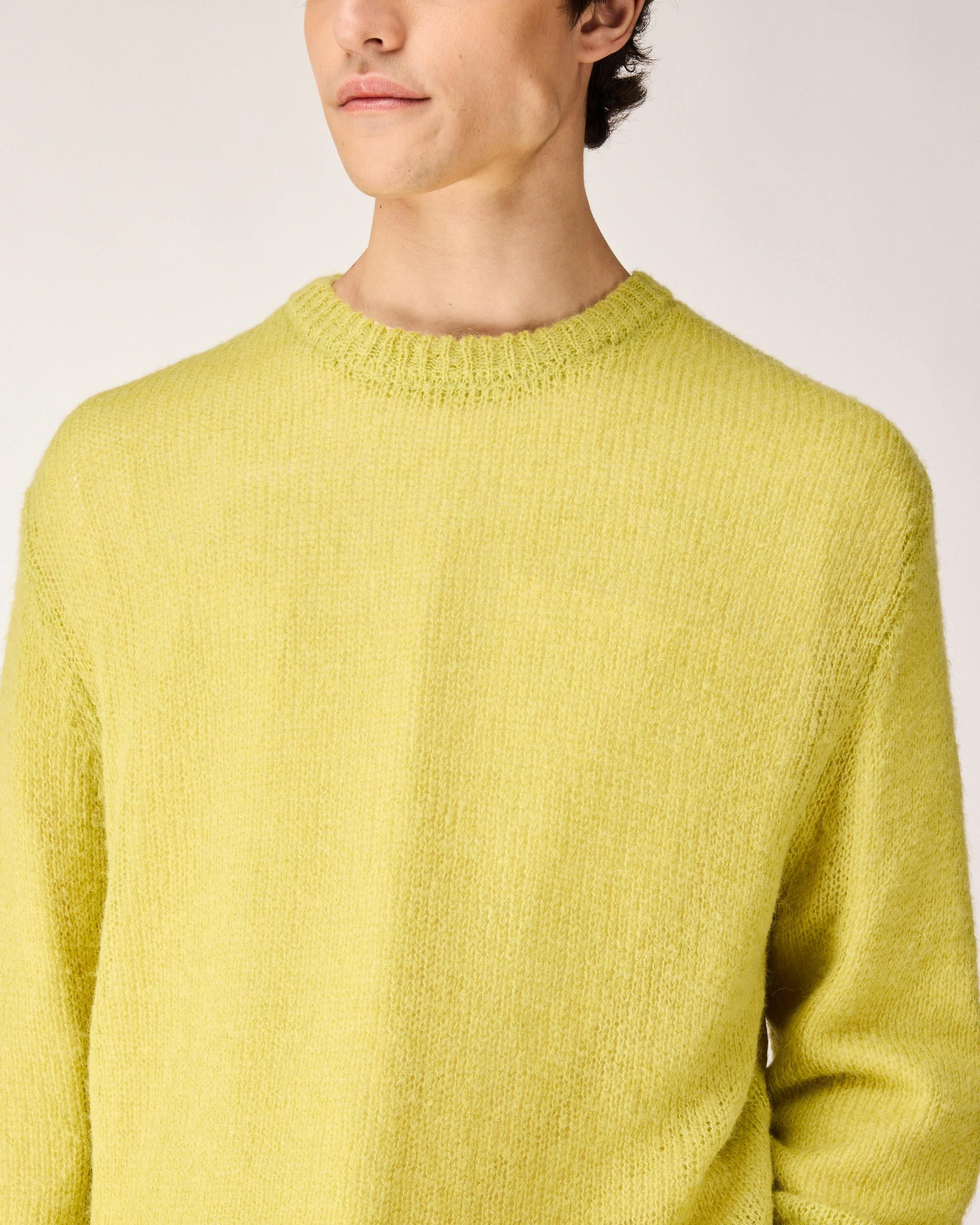 Highsnobiety HS05 – Big Loose Mohair Sweater - Crewnecks - Green lime - Image 5