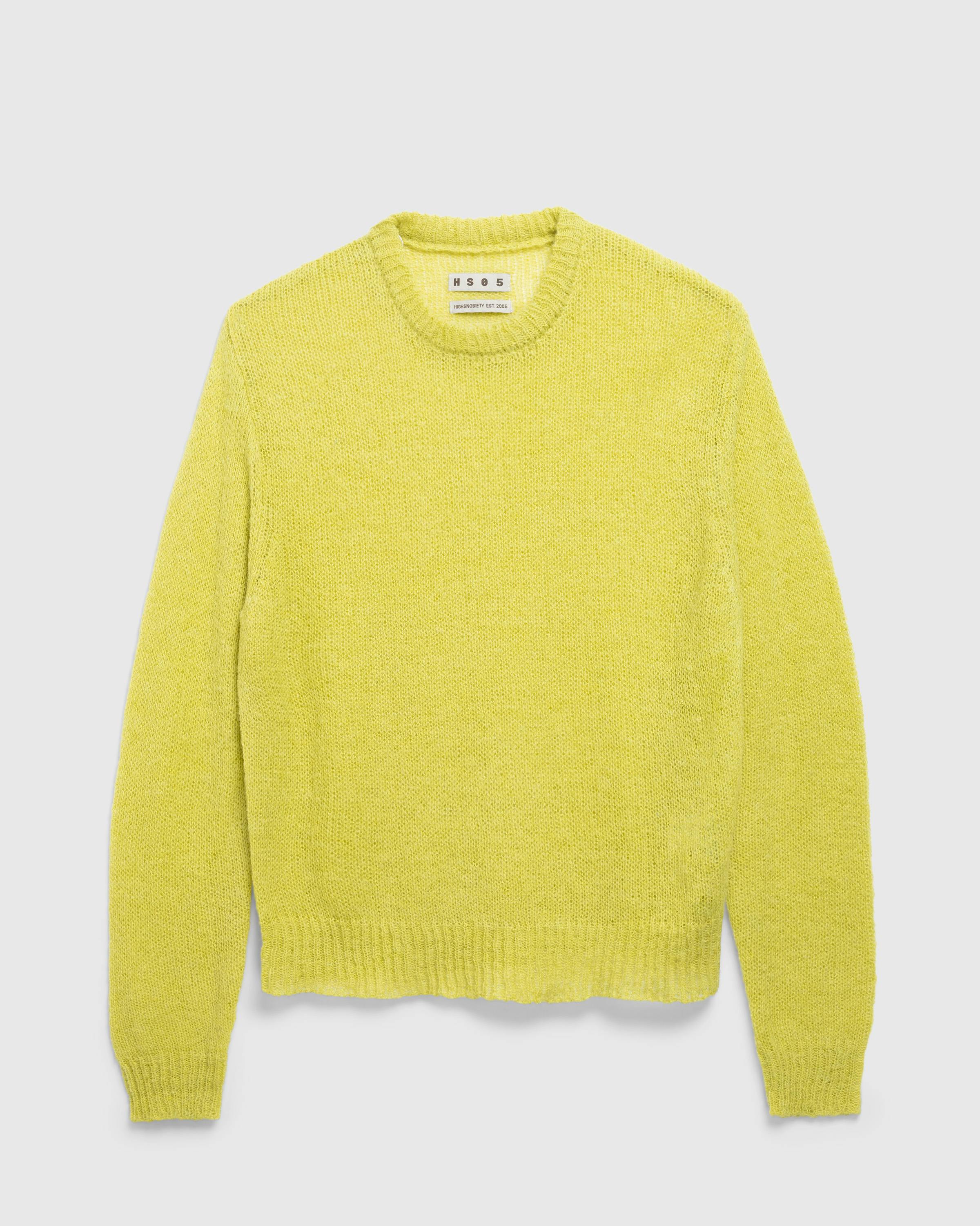 Highsnobiety HS05 – Big Loose Mohair Sweater - Crewnecks - Green lime - Image 1