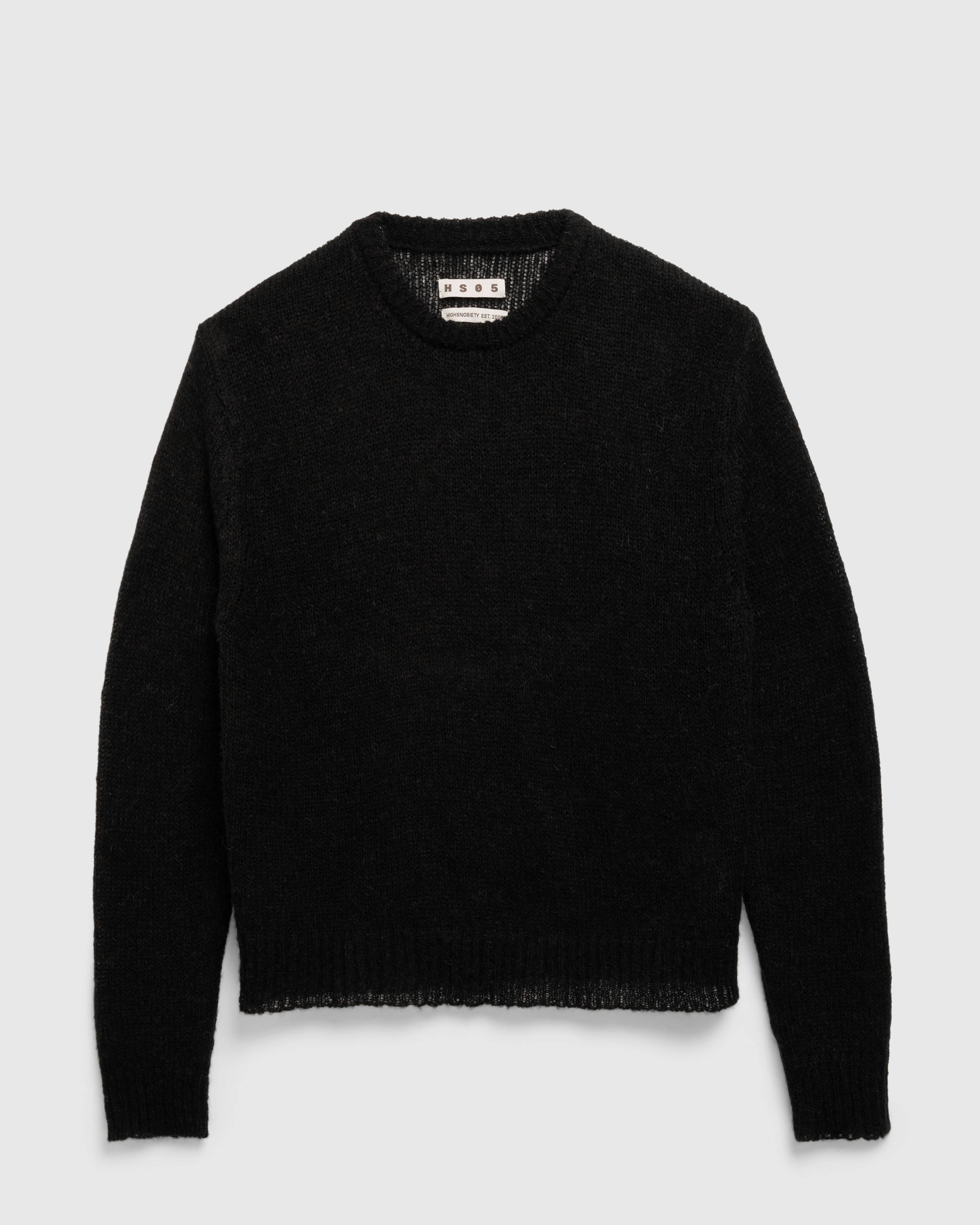 Highsnobiety HS05 – Loose Gauge Mohair Sweater - Crewnecks - Black - Image 1