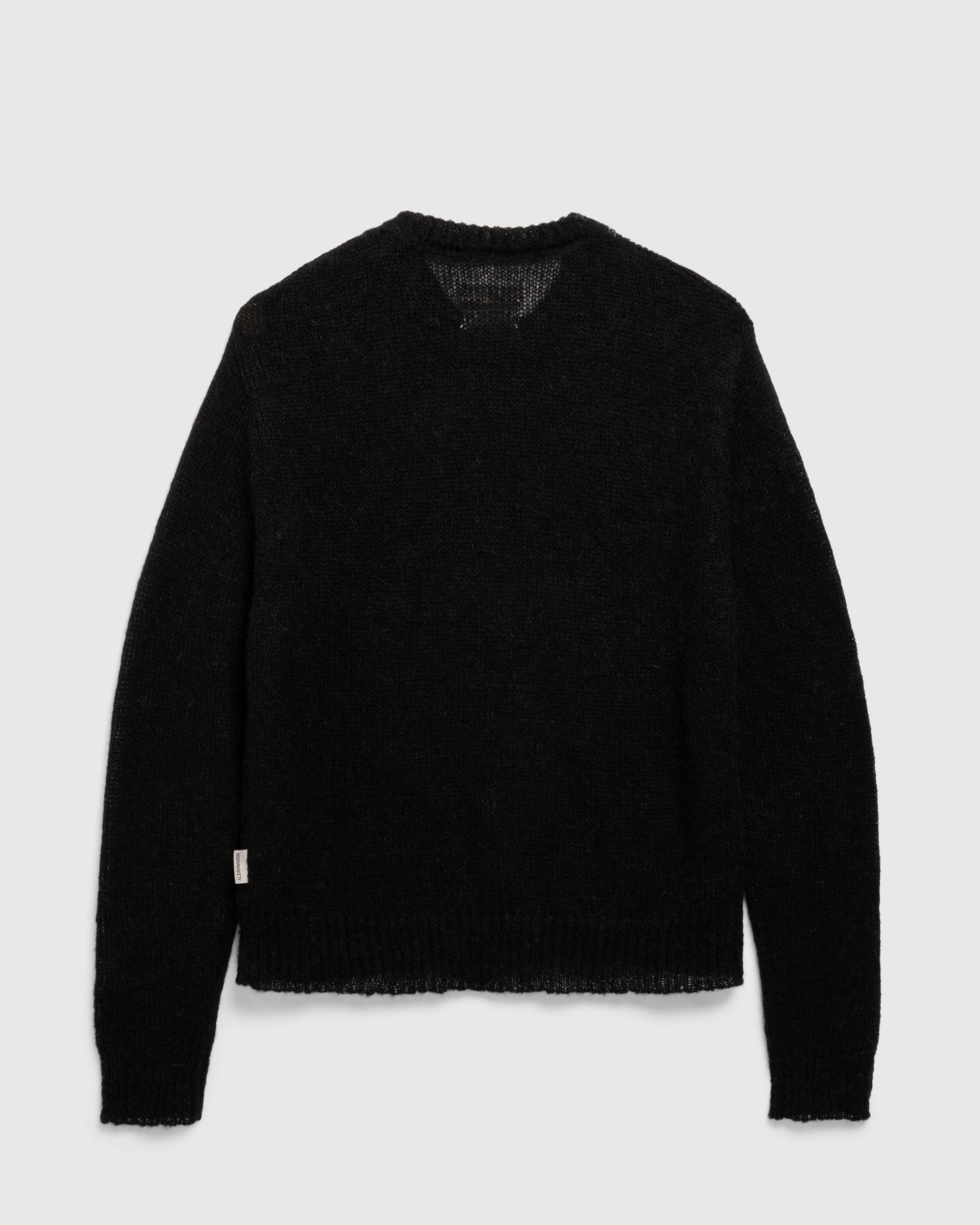 Highsnobiety HS05 – Loose Gauge Mohair Sweater - Crewnecks - Black - Image 2