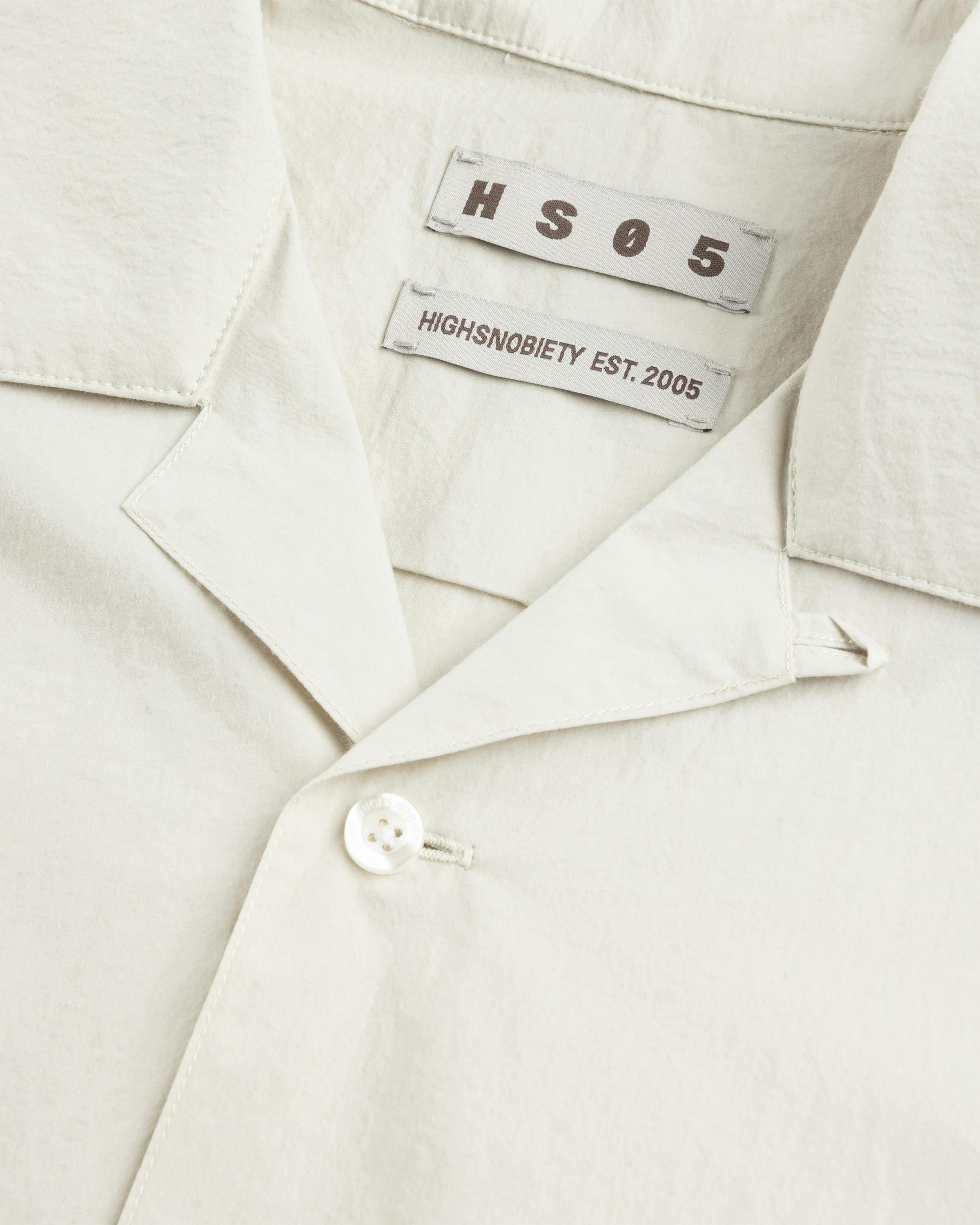 Highsnobiety HS05 –  Boxy Camp Collar Shirt - Shortsleeve Shirts - Eggshell - Image 6