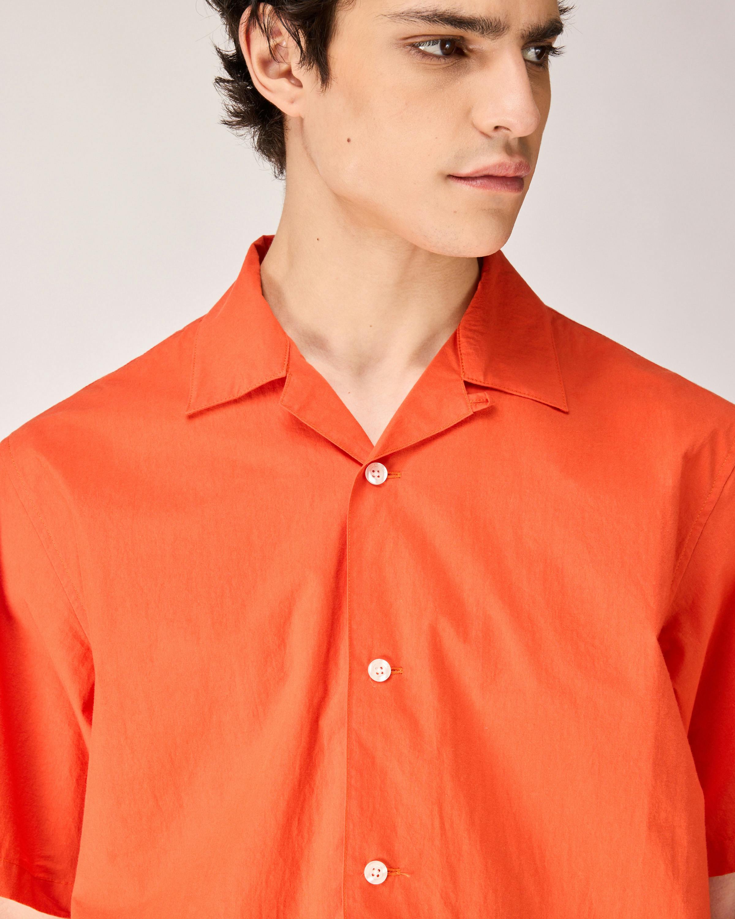 Highsnobiety HS05 –  Boxy Camp Collar Shirt - Shortsleeve Shirts - Vibrant Red - Image 6