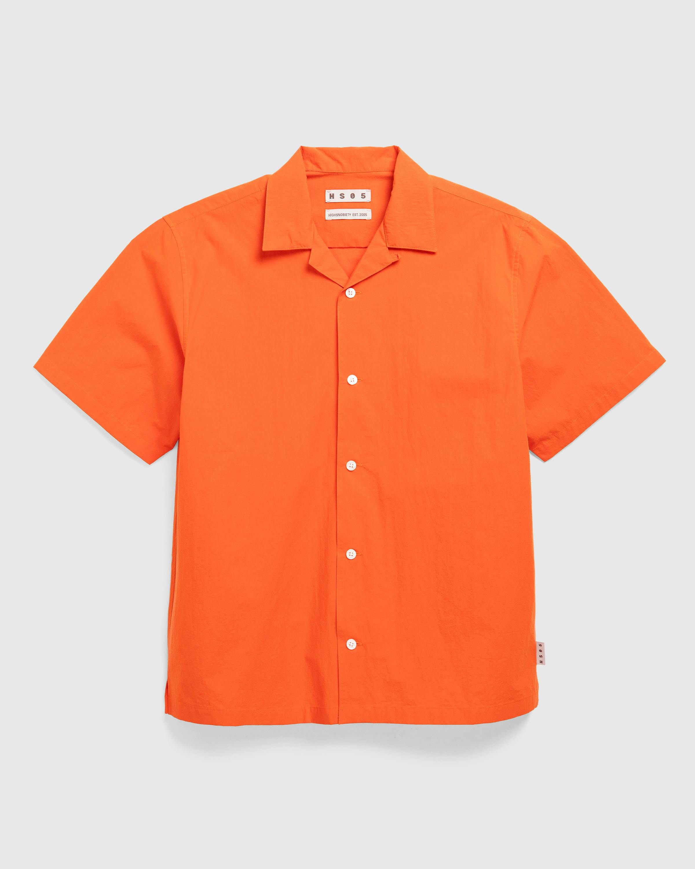 Highsnobiety HS05 –  Boxy Camp Collar Shirt - Shortsleeve Shirts - Vibrant Red - Image 1