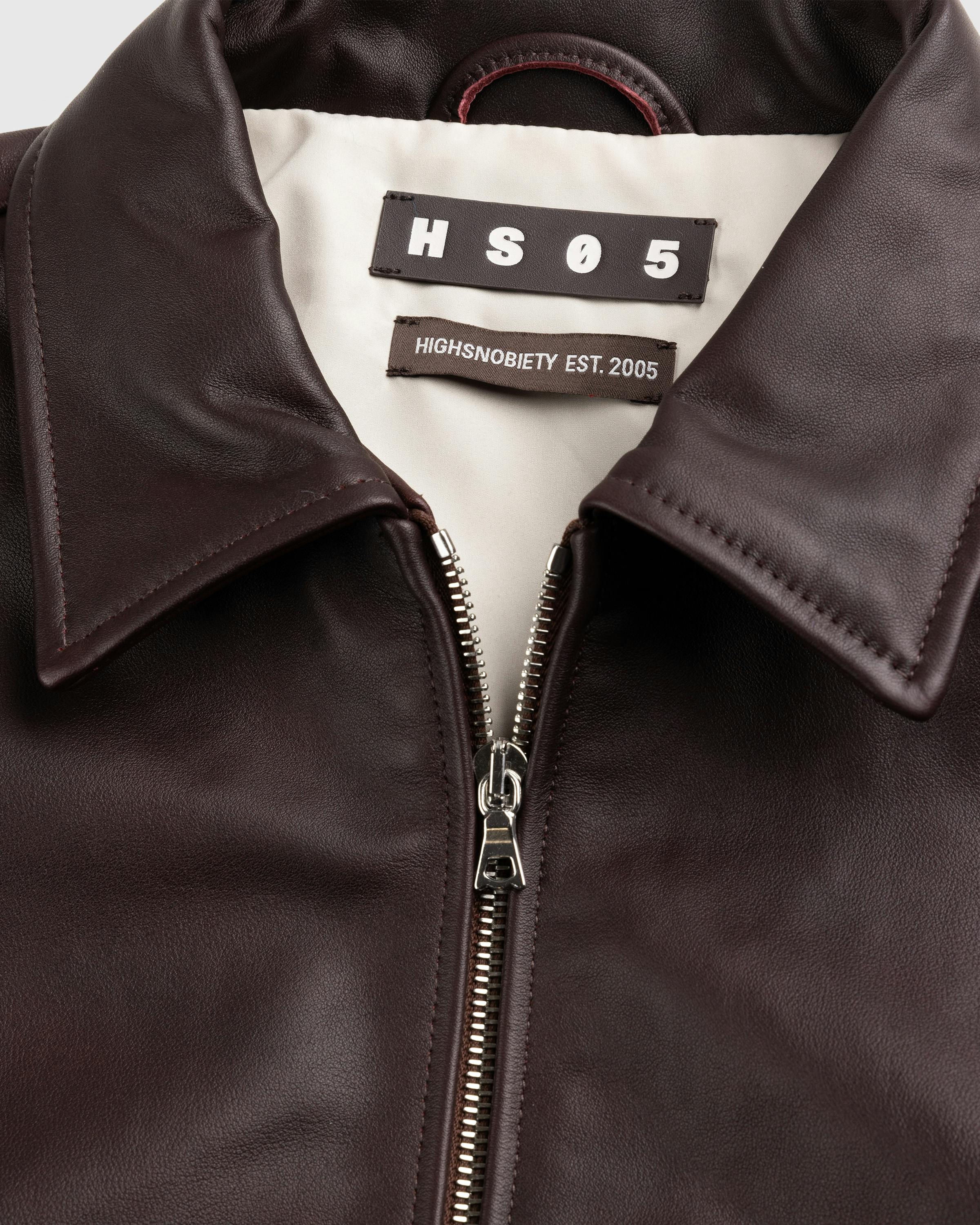 Highsnobiety HS05 – Leather Bomber - Leather Jackets - Ruby - Image 6